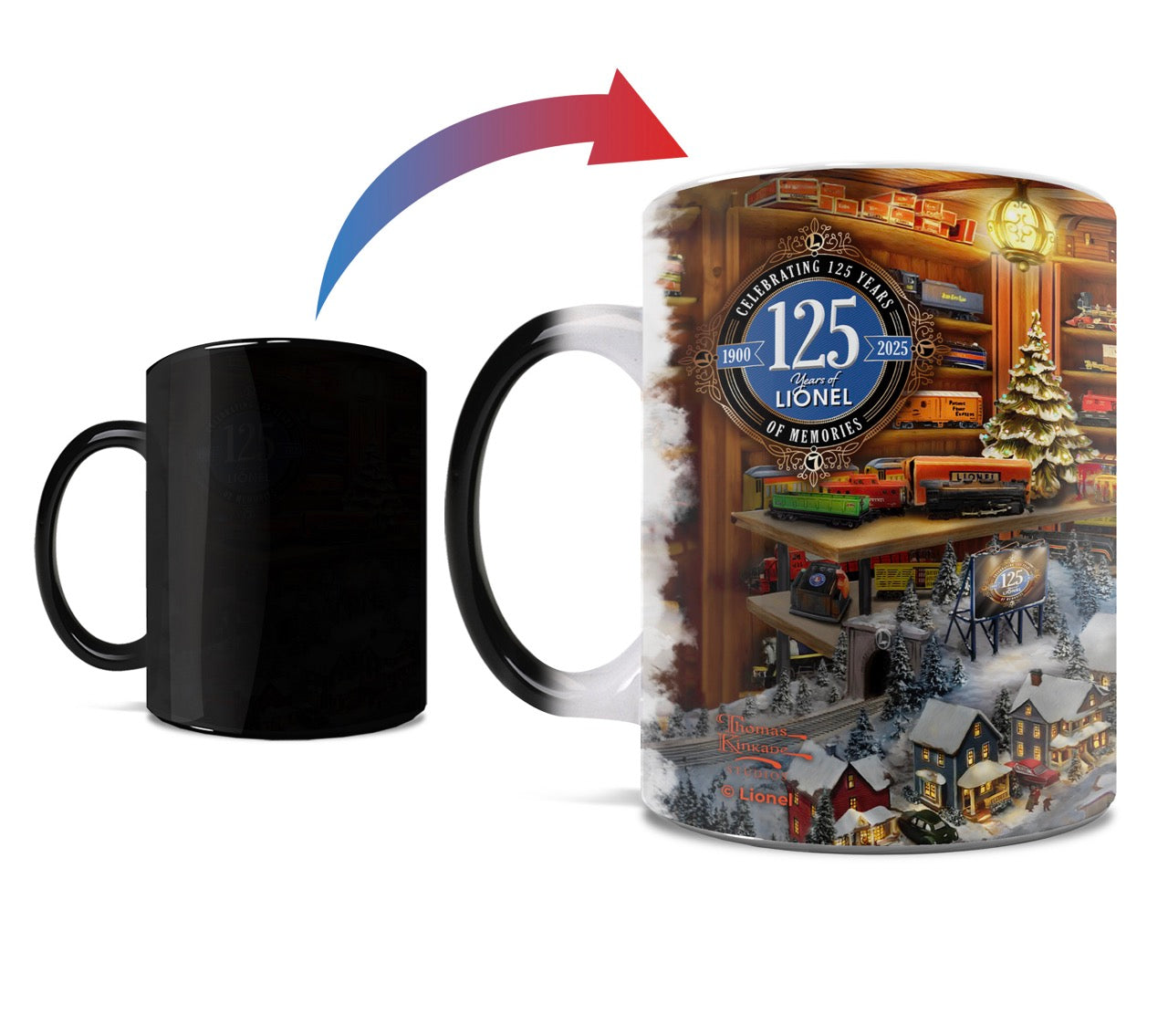 Thomas Kinkade (Lionel - Santa's Final Touch, A Lionel Legacy) Morphing Mugs®  Heat-Sensitive Mug MMUG1686
