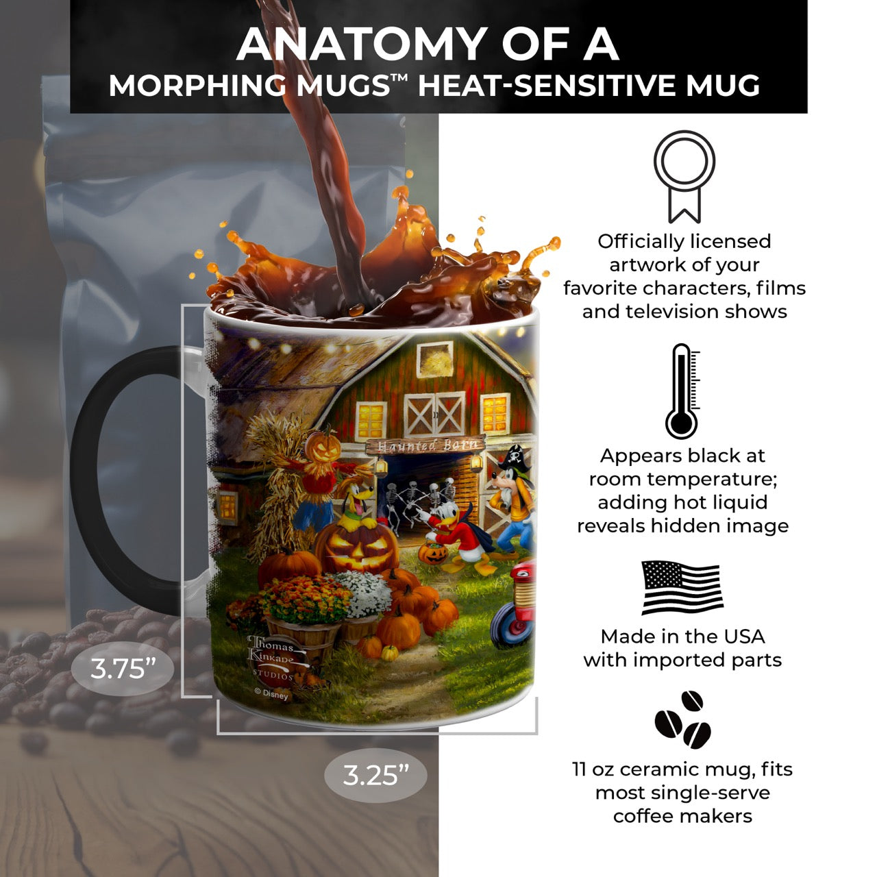 Disney (Mickey and Minnie Pumpkin Festival) Morphing Mugs®  Heat-Sensitive Mug MMUG1709