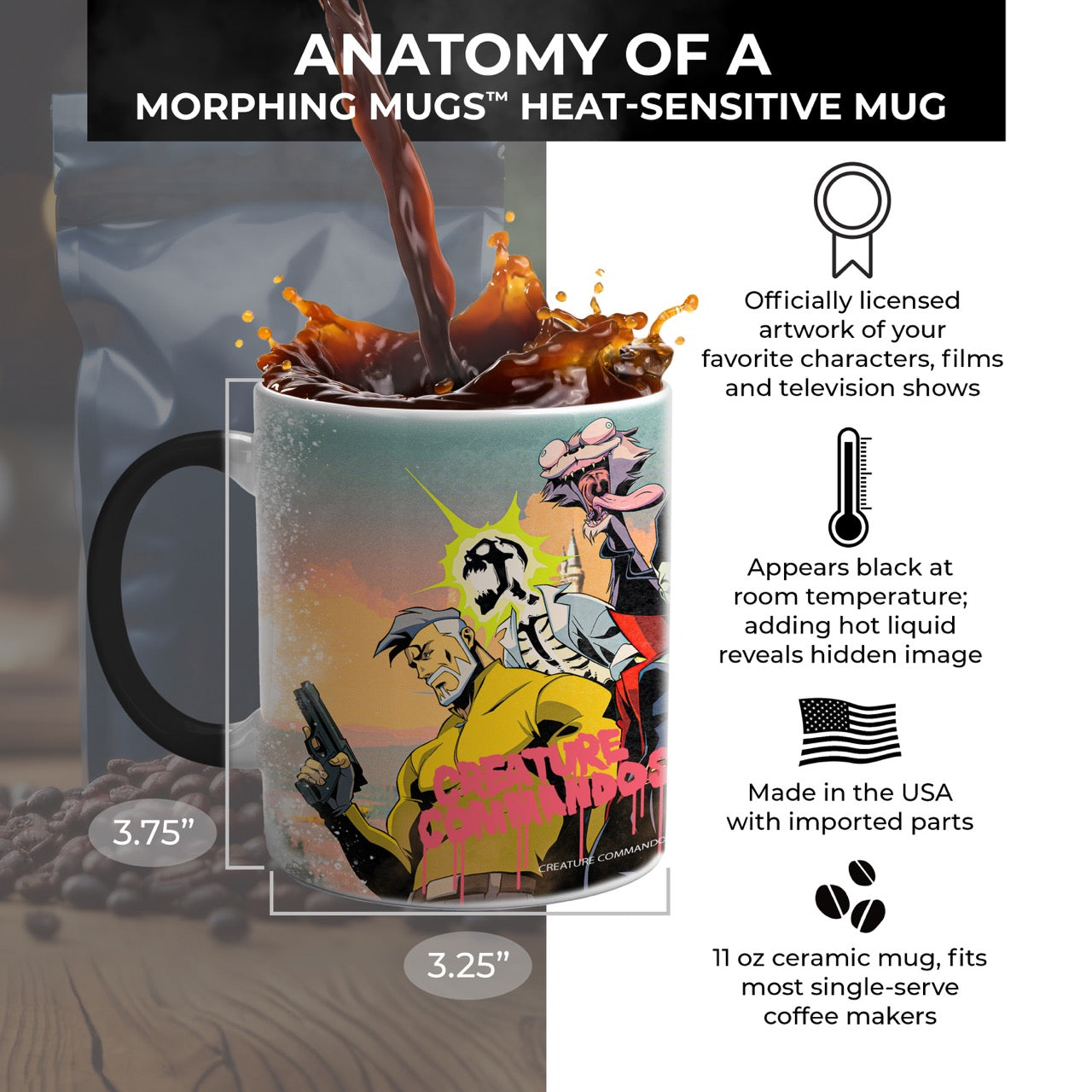 Creature Commandos (Key Art) Morphing Mugs® Heat-Sensitive Mug MMUG1726
