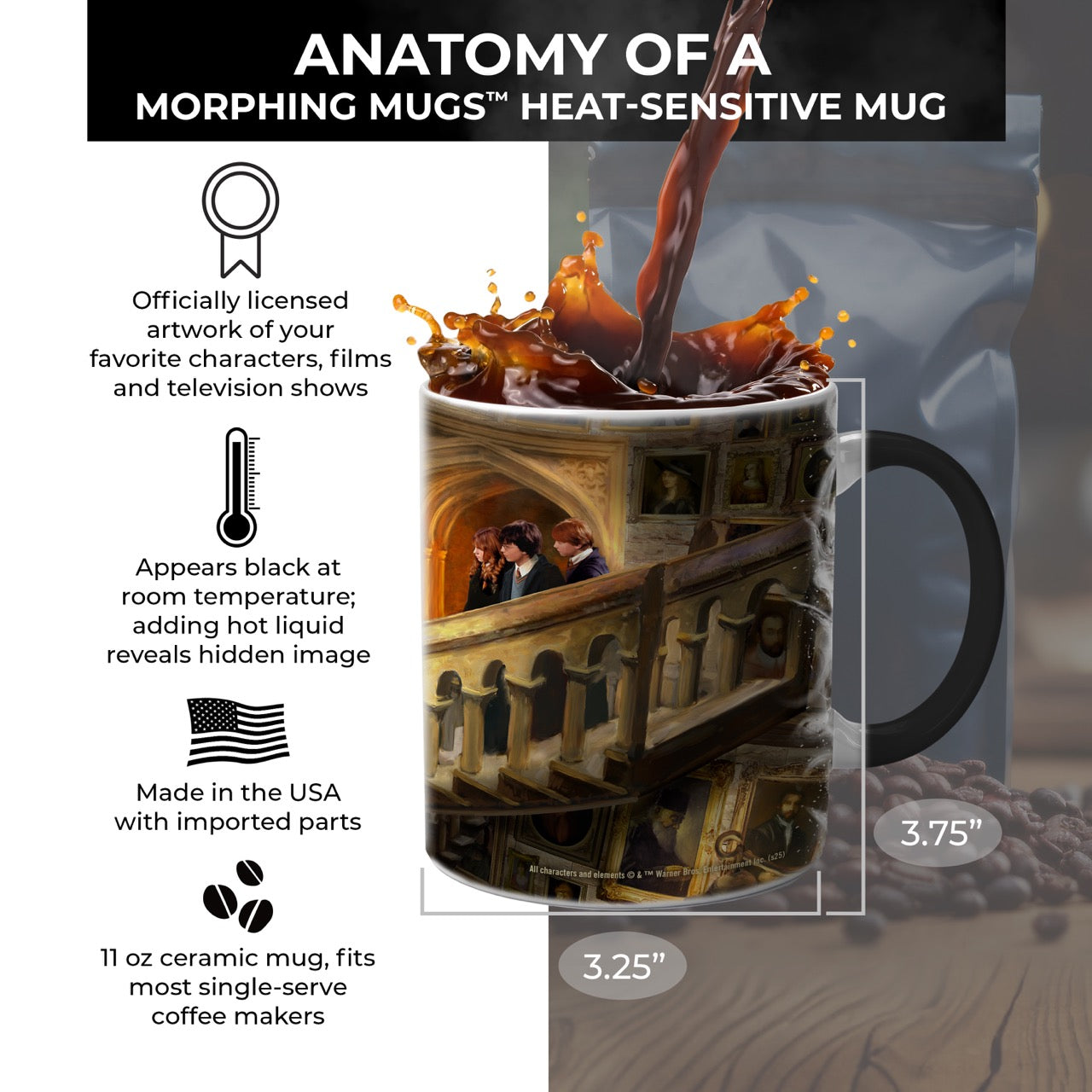 Harry Potter Thomas Kinkade Studios (Hogwarts Grand Staircase) Morphing Mugs® Heat-Sensitive Mug MMUG1732