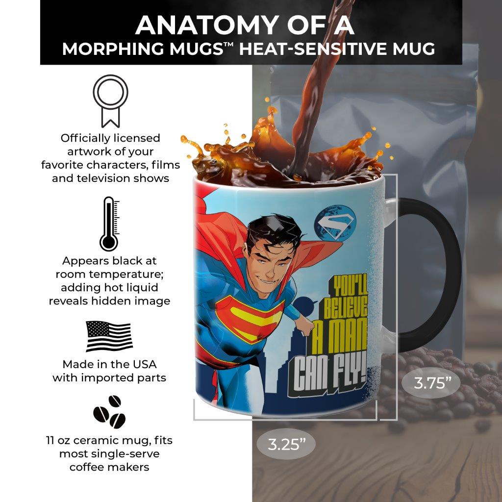 Superman 2025 (A Man Can Fly) Morphing Mugs® Heat-Sensitive Mug MMUG1742