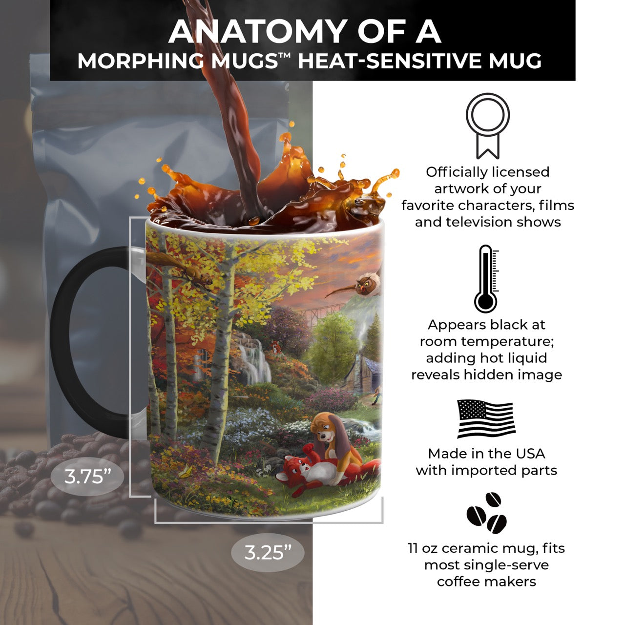 Disney (Fox and the Hound – Forever Friends) Morphing Mugs® Heat-Sensitive Mug MMUG1749