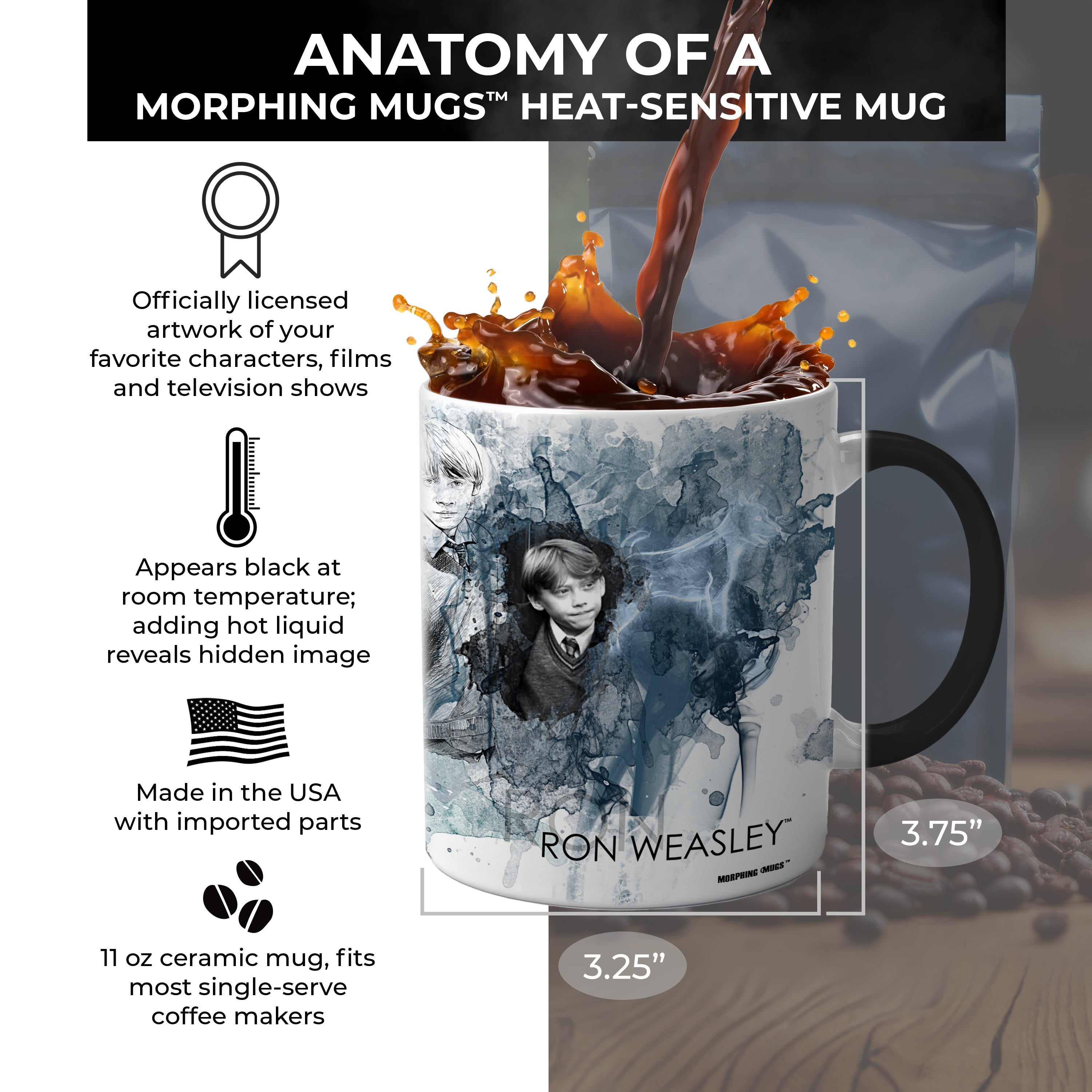 Harry Potter (Ron Weasley) Morphing Mugs® Heat Sensitive Mug MMUG182