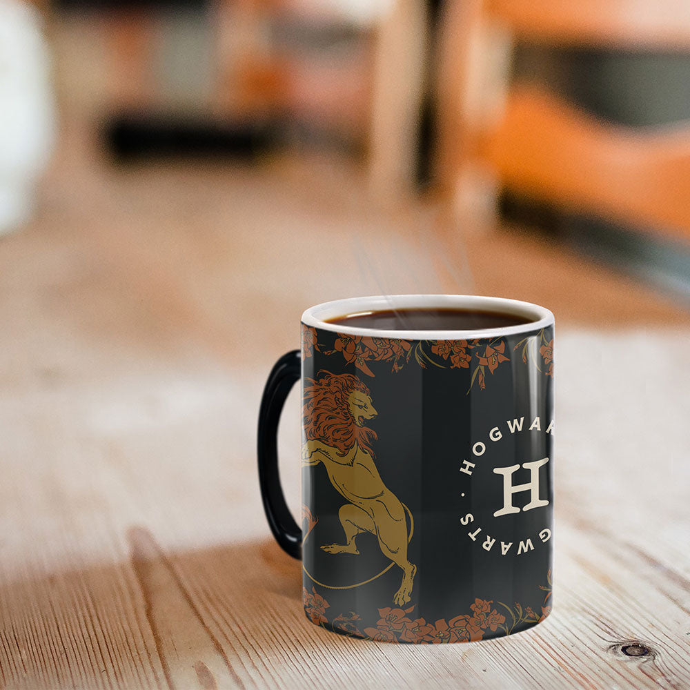 Harry Potter (Gryffindor Lion Floral) 11 oz Morphing Mugs® Heat-Sensitive Mug MMUG1834