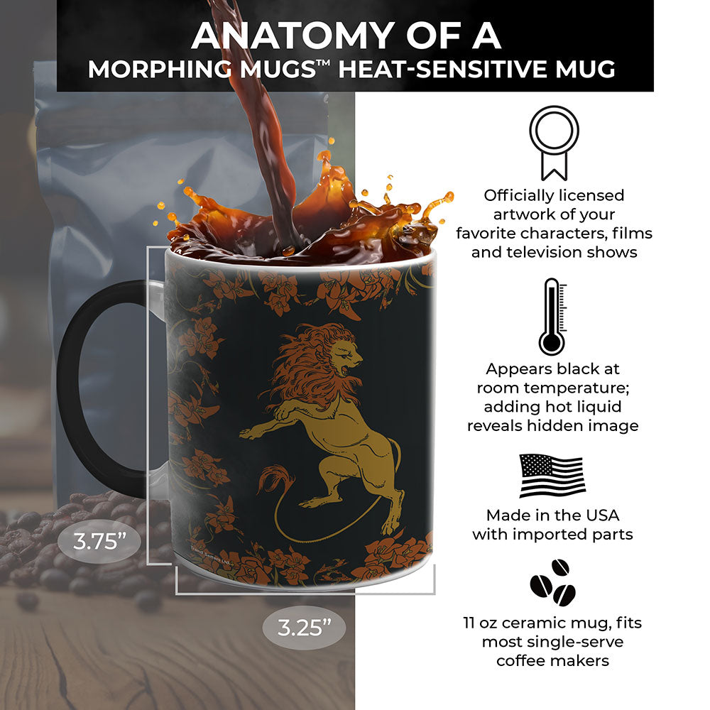 Harry Potter (Gryffindor Lion Floral) 11 oz Morphing Mugs® Heat-Sensitive Mug MMUG1834