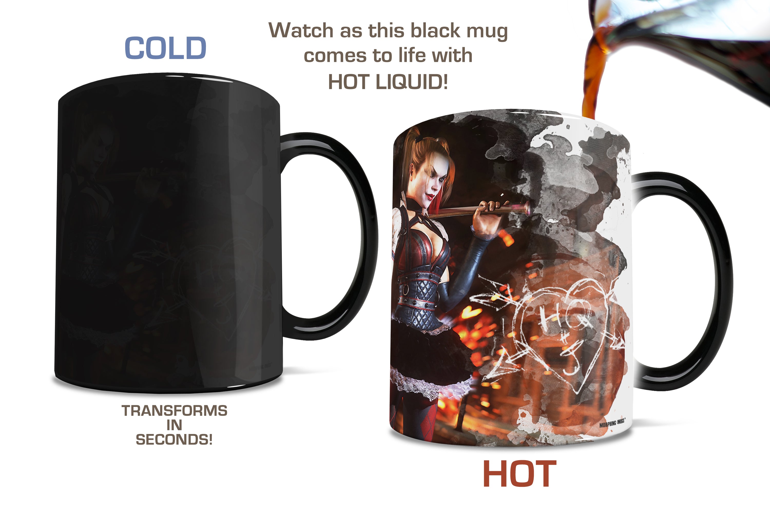 DC Comics (Batman: Arkham Knight - Kisses From Harley) Morphing Mugs® Heat-Sensitive Mug MMUG190