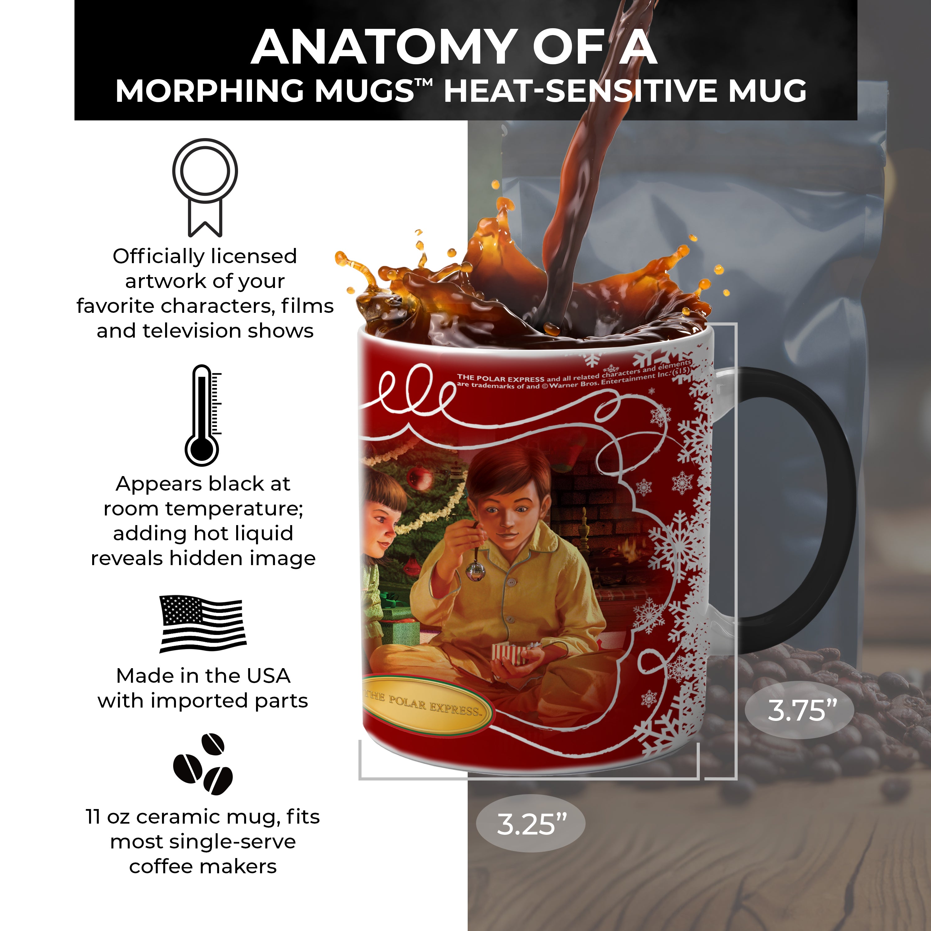 The Polar Express (Bell) Morphing Mugs® Heat-Sensitive Mug MMUG199