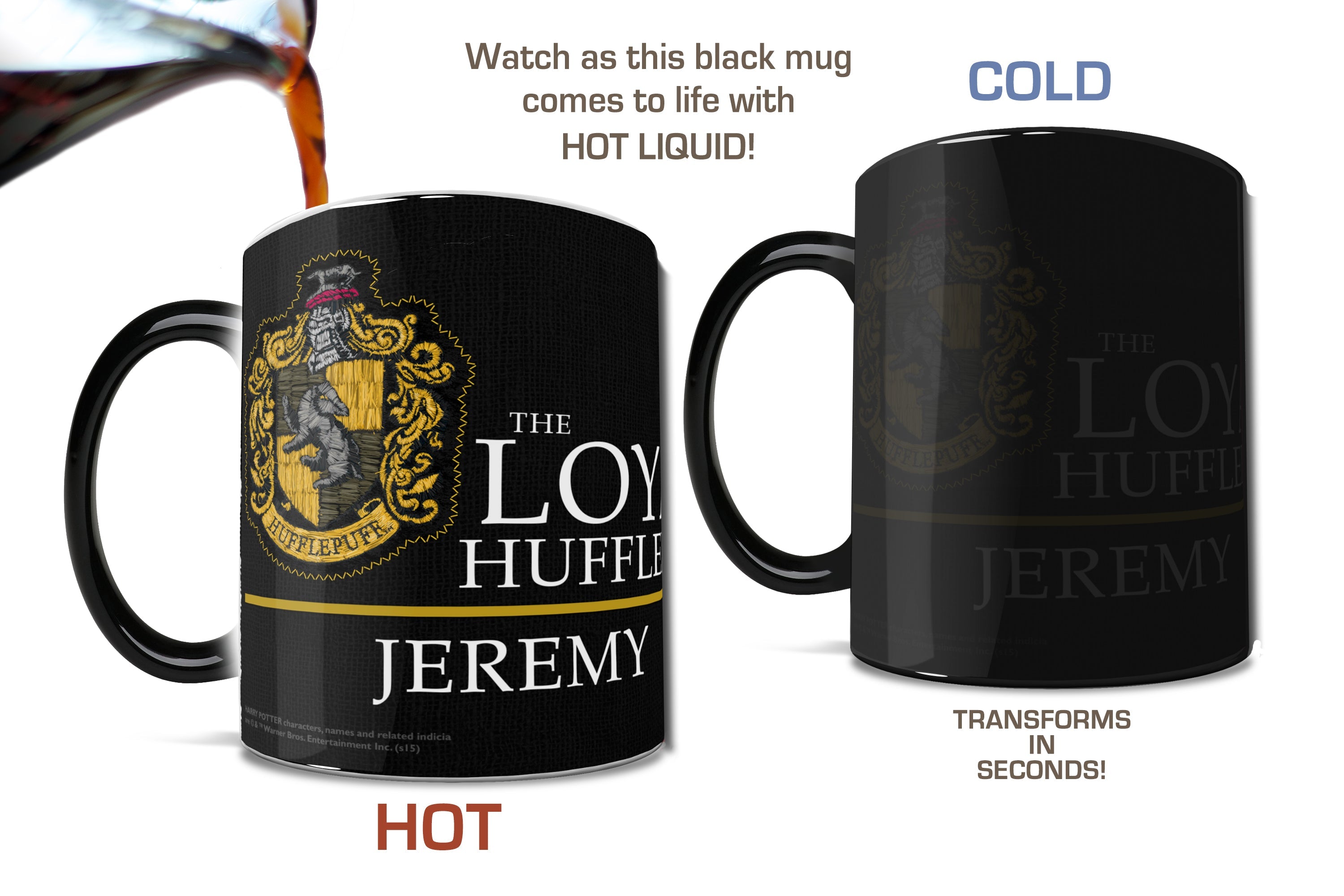 Harry Potter (Hufflepuff Robe Personalized) Morphing Mugs® Heat-Sensitive Mug MMUG213