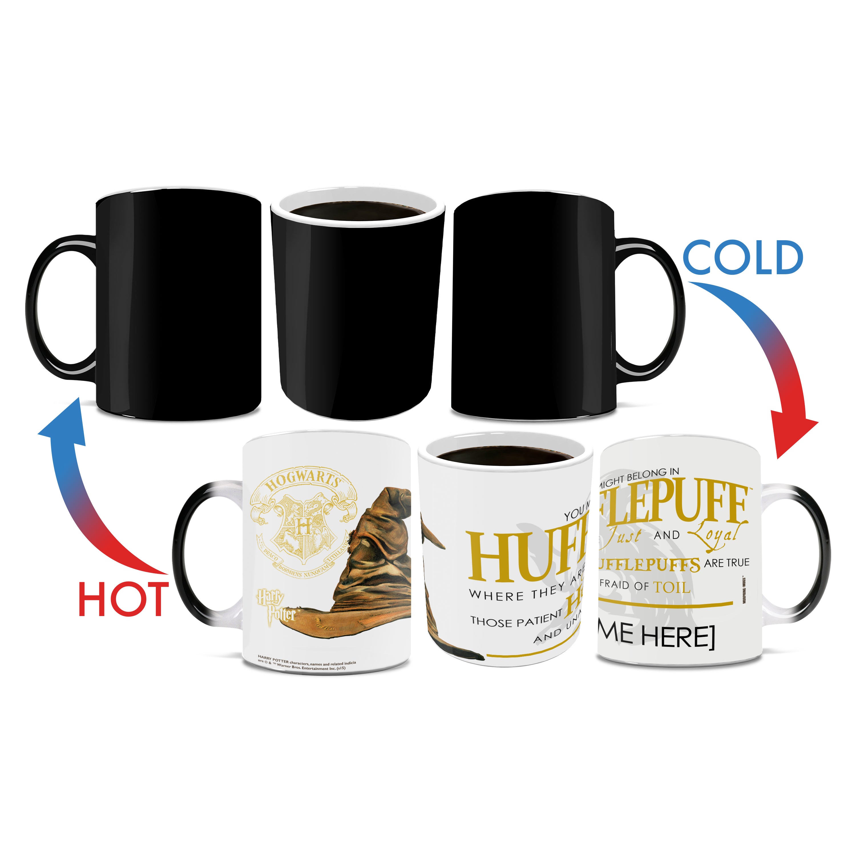 Harry Potter (Sorting Hat Hufflepuff Personalized) Morphing Mugs® Heat-Sensitive Mug MMUG217