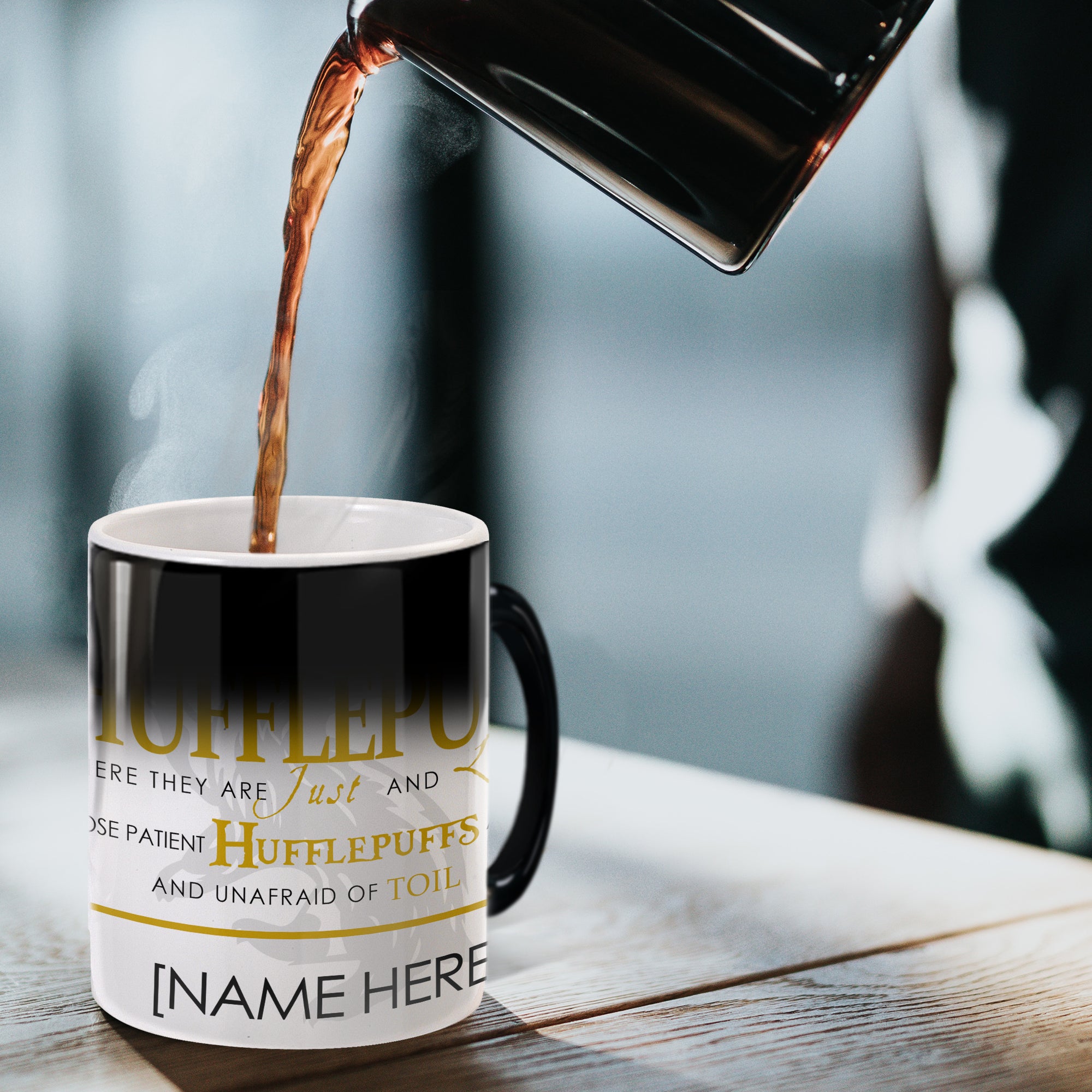 Harry Potter (Sorting Hat Hufflepuff Personalized) Morphing Mugs® Heat-Sensitive Mug MMUG217