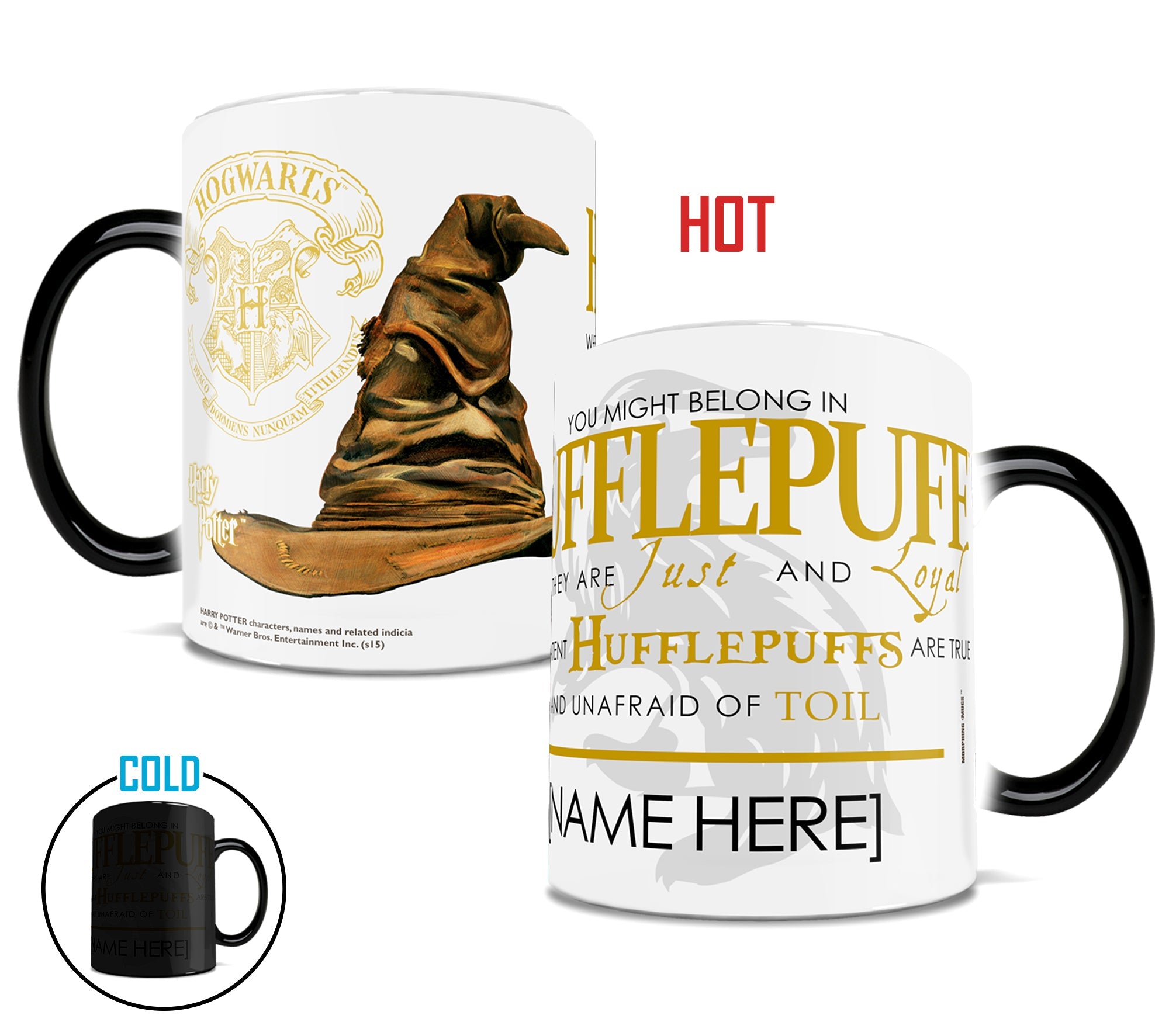 Harry Potter (Sorting Hat Hufflepuff Personalized) Morphing Mugs® Heat-Sensitive Mug MMUG217