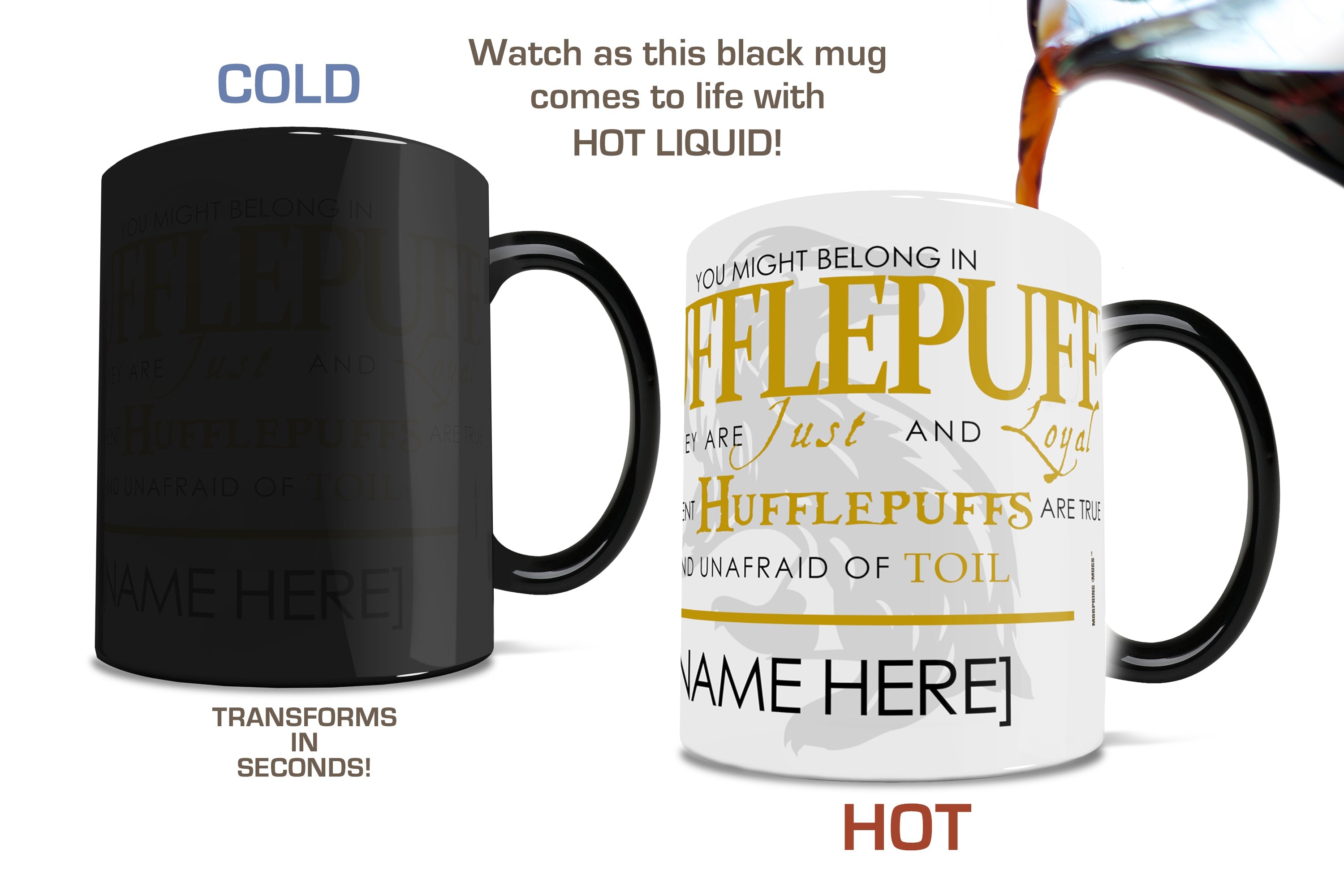 Harry Potter (Sorting Hat Hufflepuff Personalized) Morphing Mugs® Heat-Sensitive Mug MMUG217