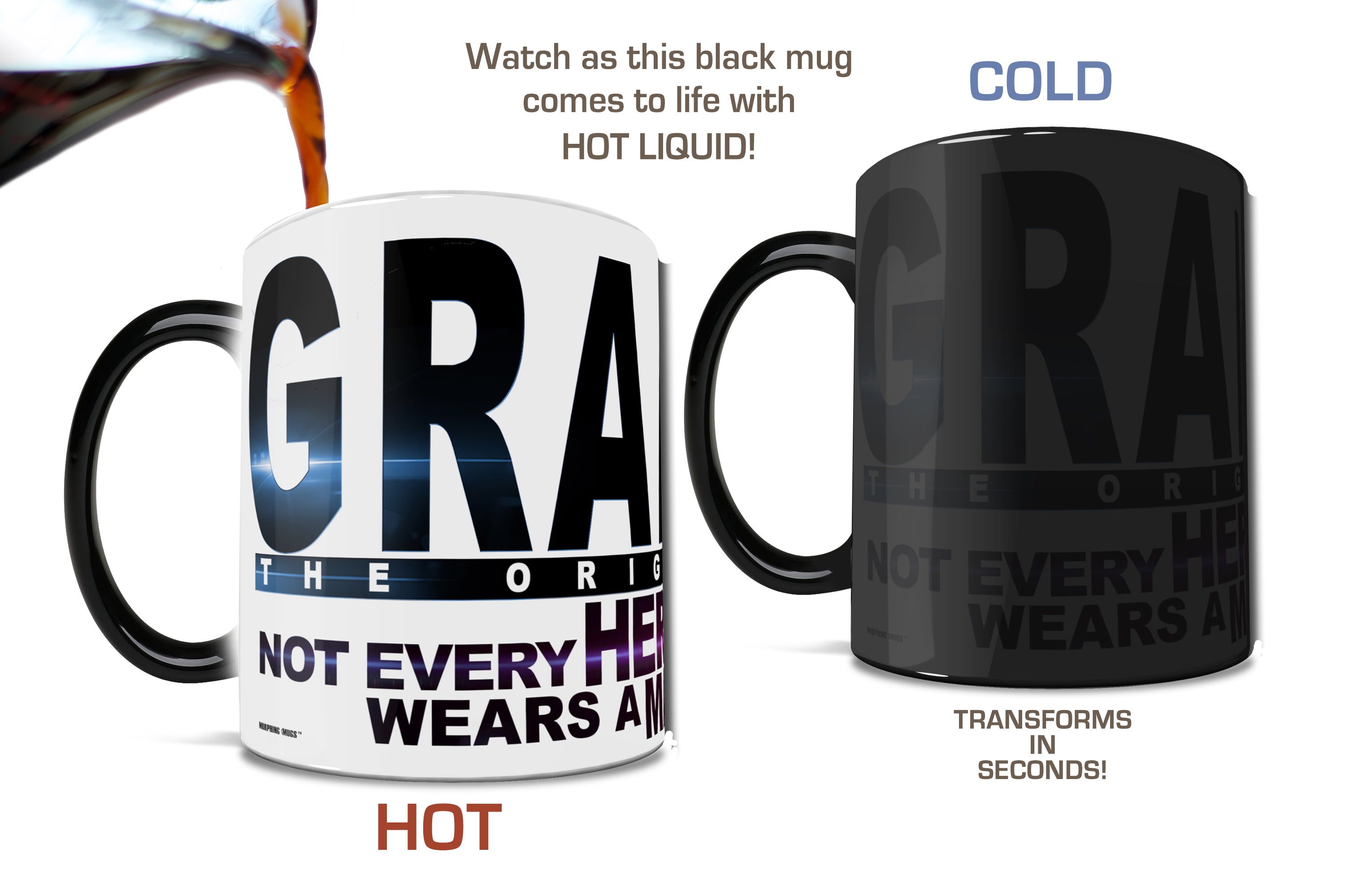 Family Collection (Grandpa is My Hero) Morphing Mugs® Heat-Sensitive Mug MMUG283