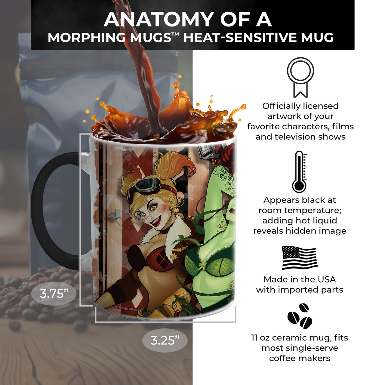 DC Comics (Justice League – Gotham City Sirens) Morphing Mugs® Heat-Sensitive Mug MMUG291