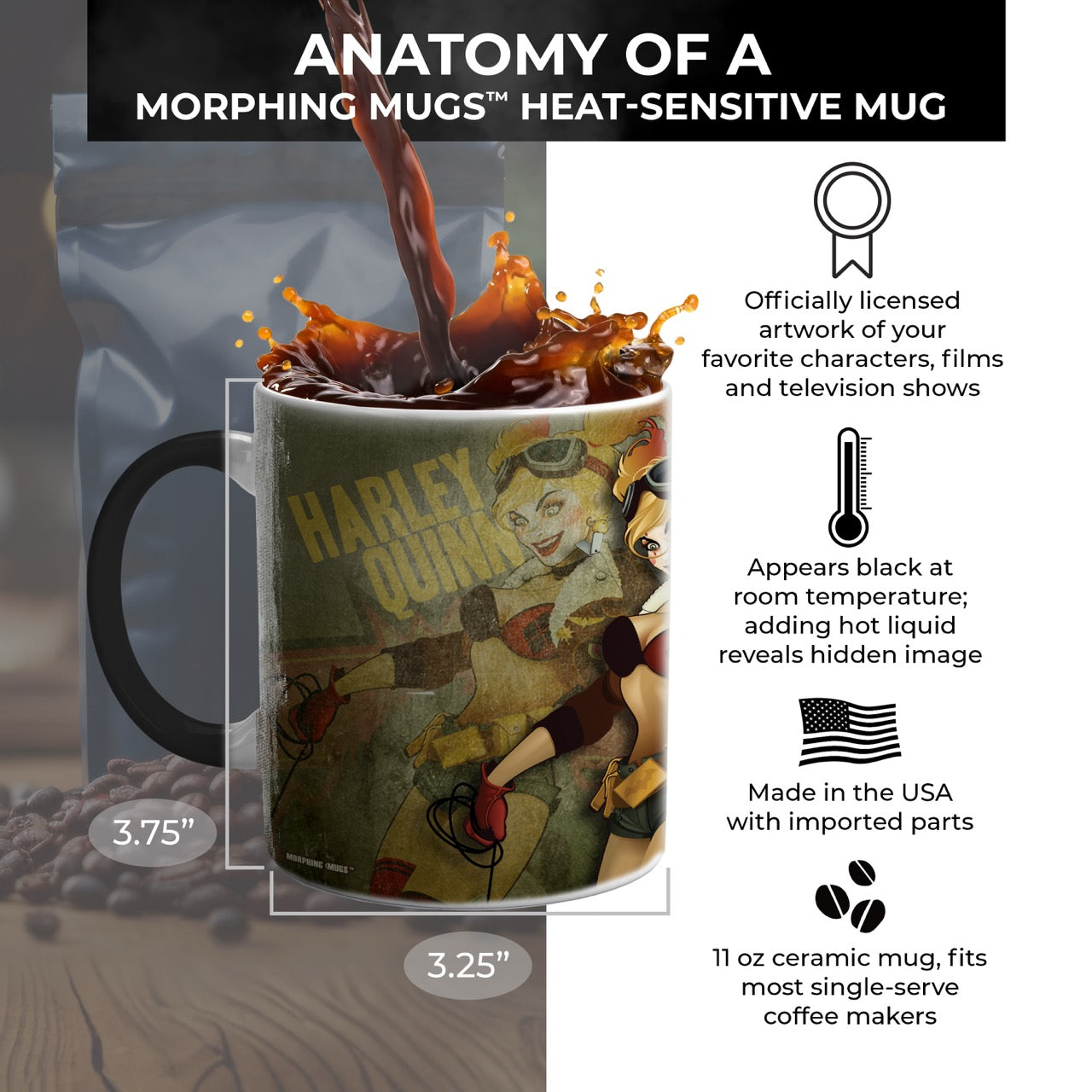 DC Comics (Justice League – Gotham or Bust) Morphing Mugs® Heat-Sensitive Mug MMUG292