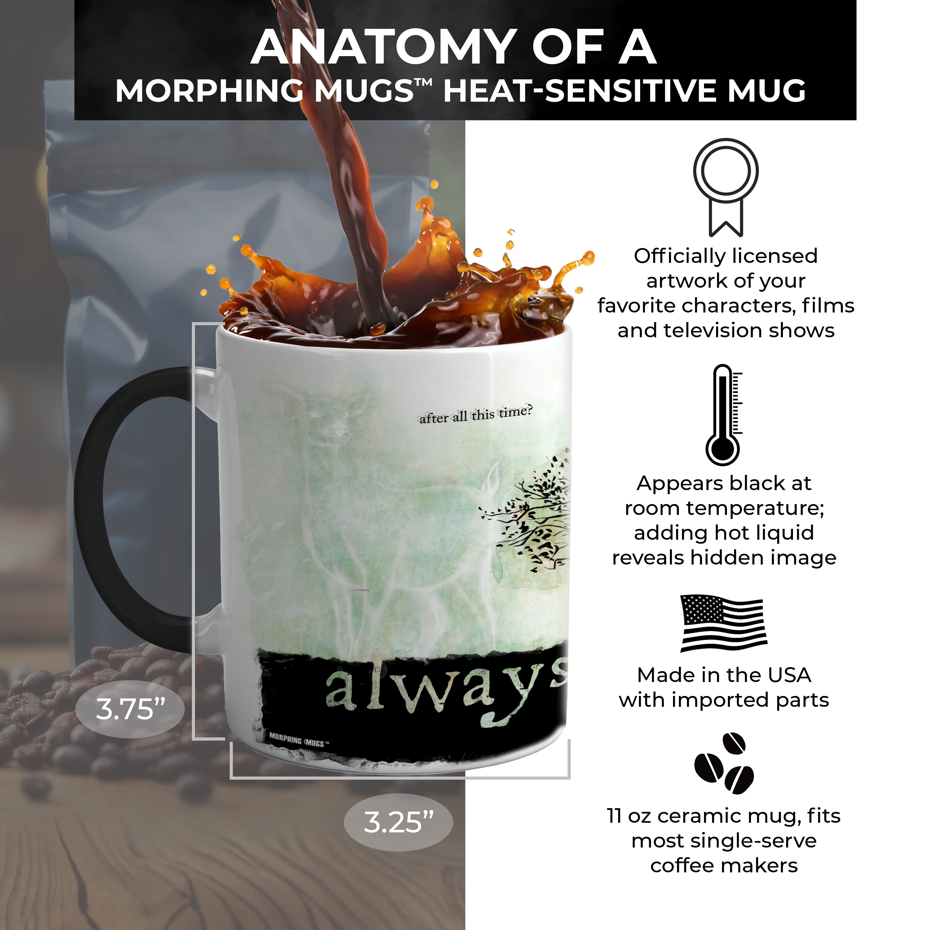 Harry Potter (Snape - Always) Morphing Mugs® Heat-Sensitive Mug MMUG294