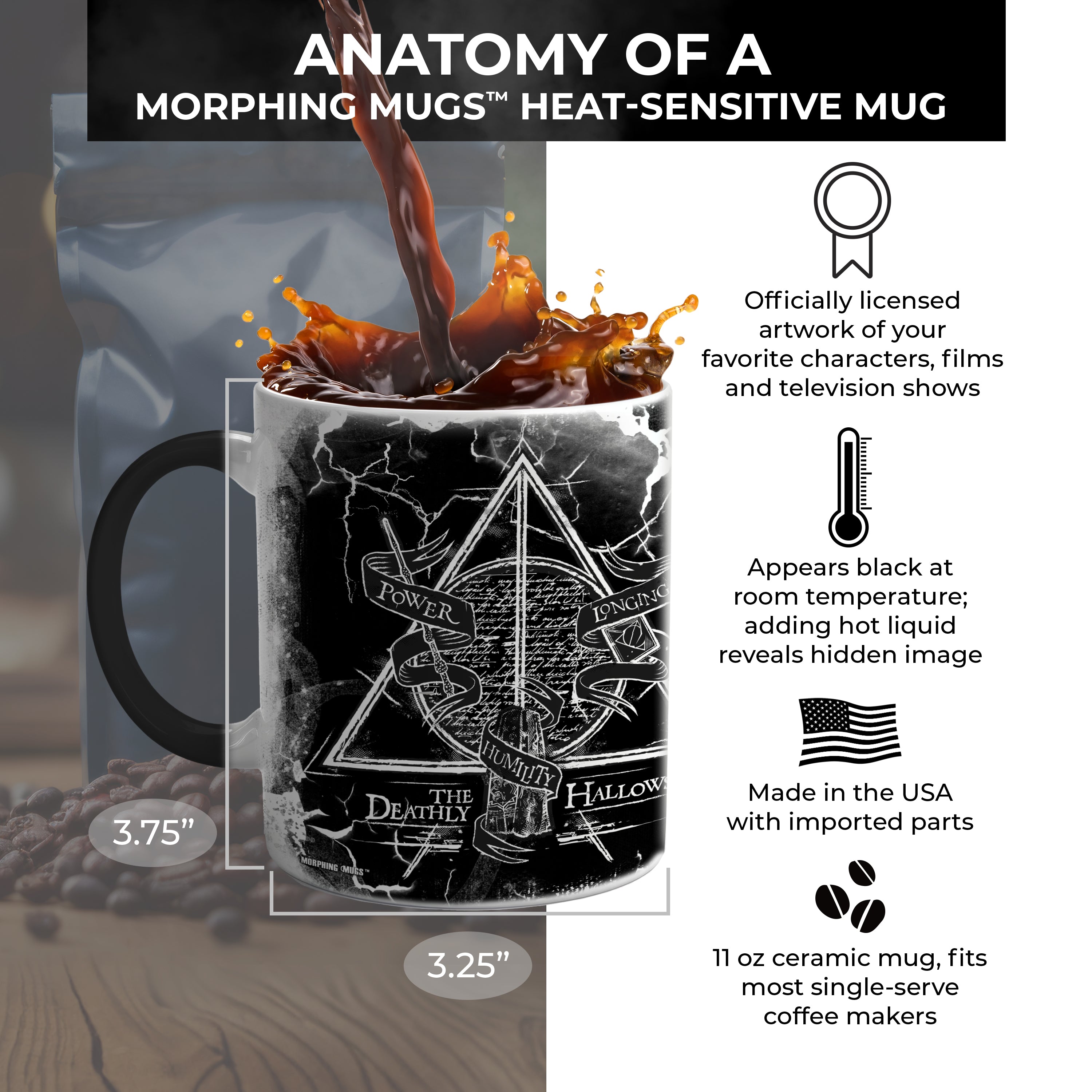 Harry Potter (The Deathly Hallows) Morphing Mugs® Heat Sensitive Mug MMUG295