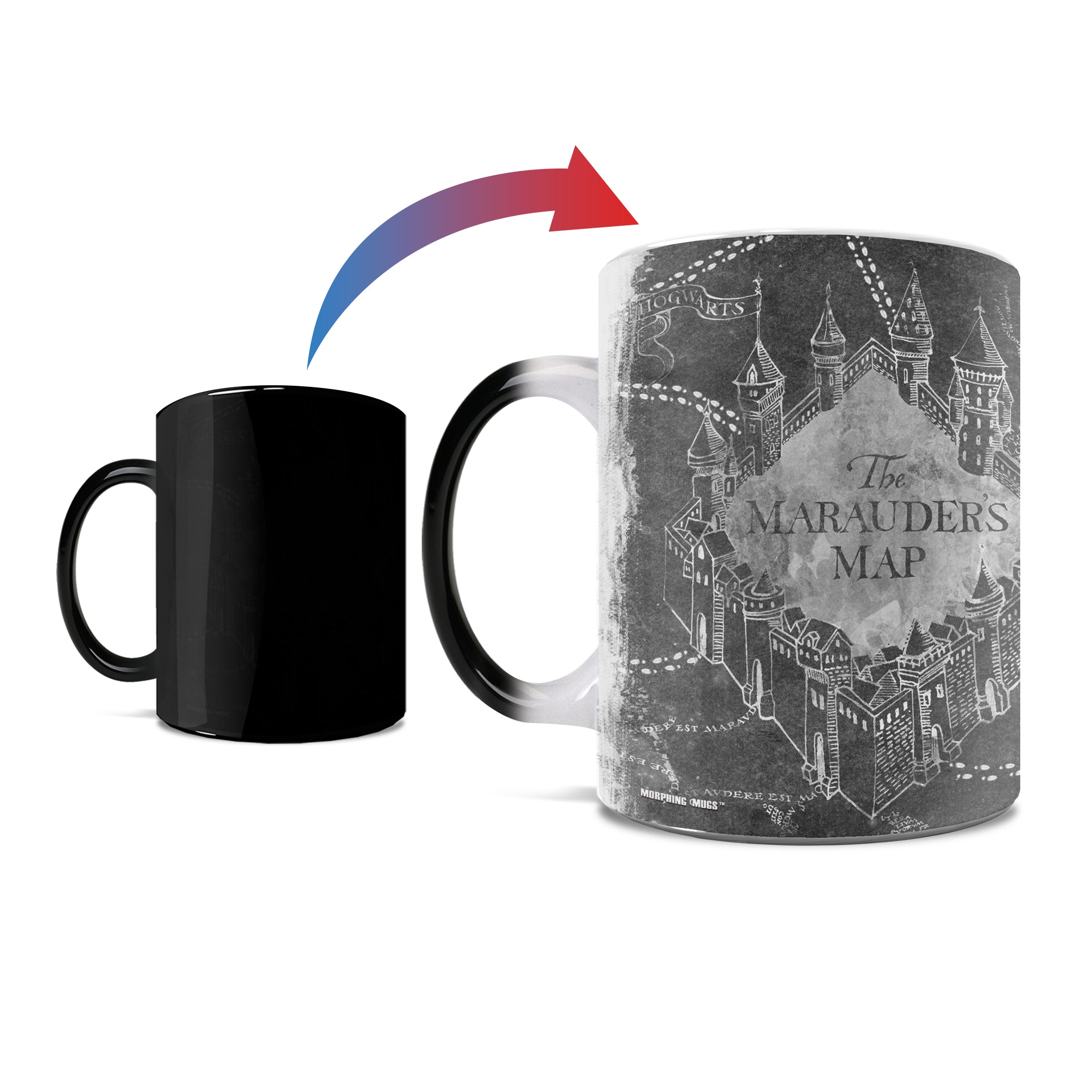 Harry Potter (Marauders Map - Black and White) Morphing Mugs® Heat-Sensitive Mug MMUG297