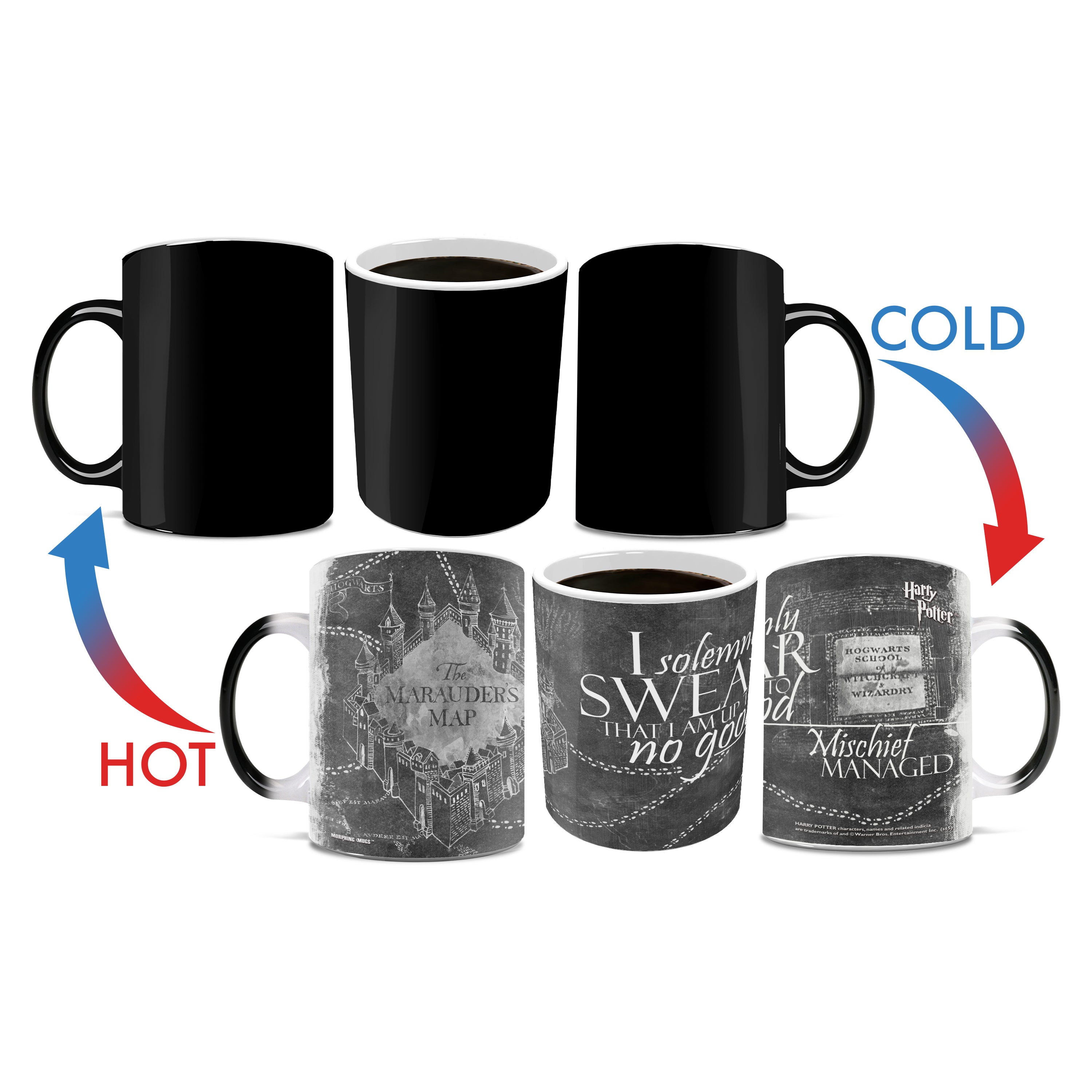 Harry Potter (Marauders Map - Black and White) Morphing Mugs® Heat-Sensitive Mug MMUG297