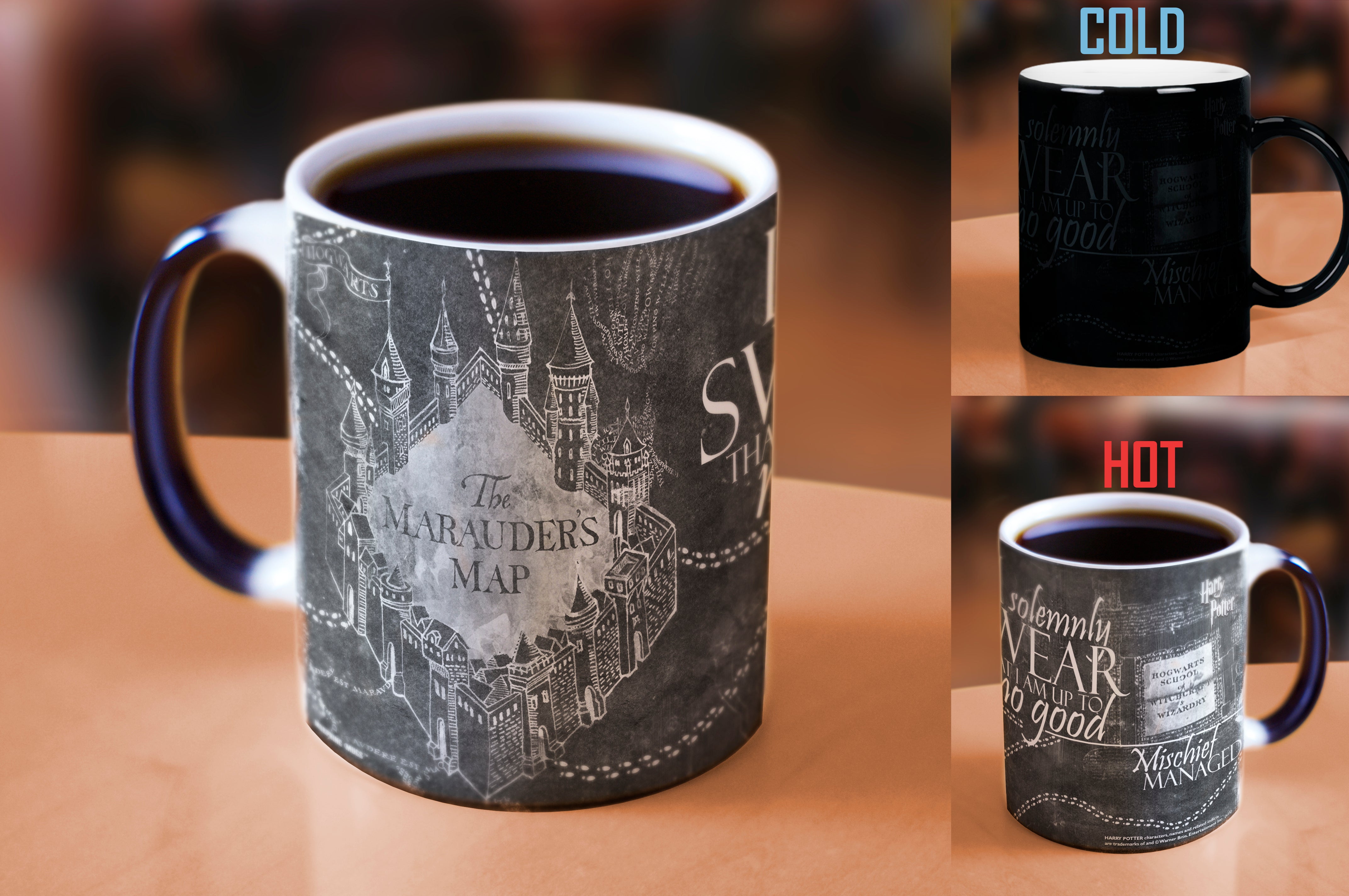 Harry Potter (Marauders Map - Black and White) Morphing Mugs® Heat-Sensitive Mug MMUG297