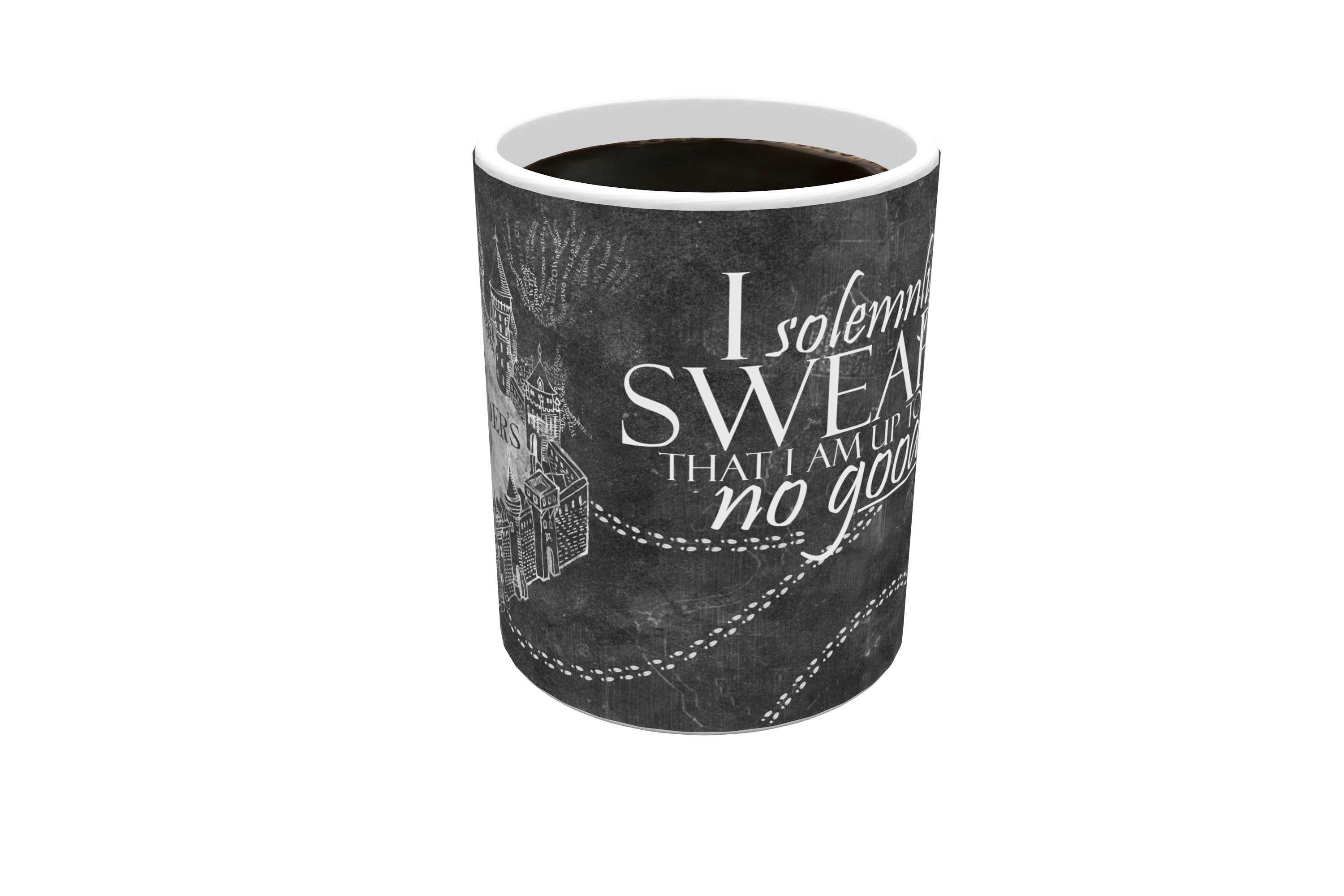 Harry Potter (Marauders Map - Black and White) Morphing Mugs® Heat-Sensitive Mug MMUG297