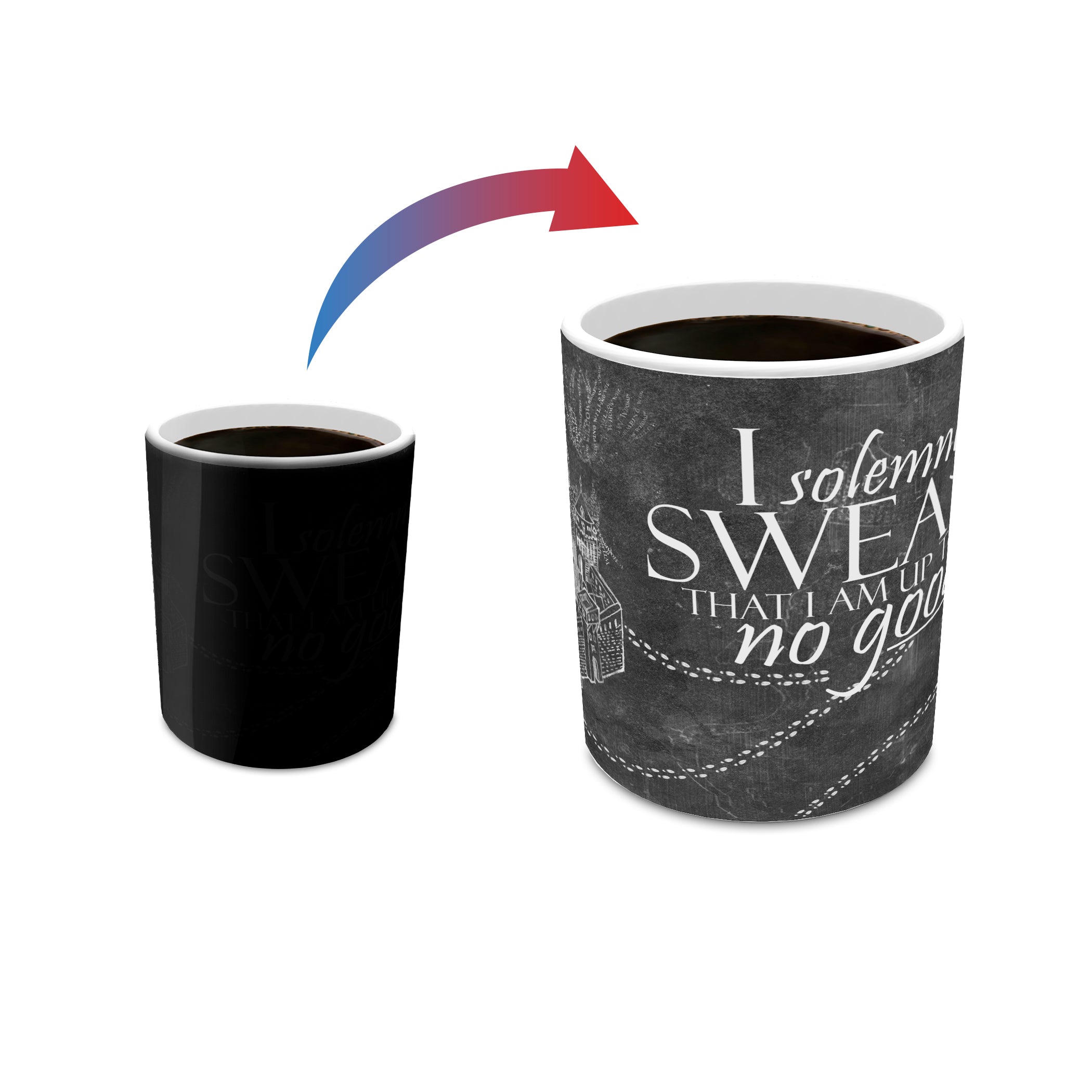 Harry Potter (Marauders Map - Black and White) Morphing Mugs® Heat-Sensitive Mug MMUG297