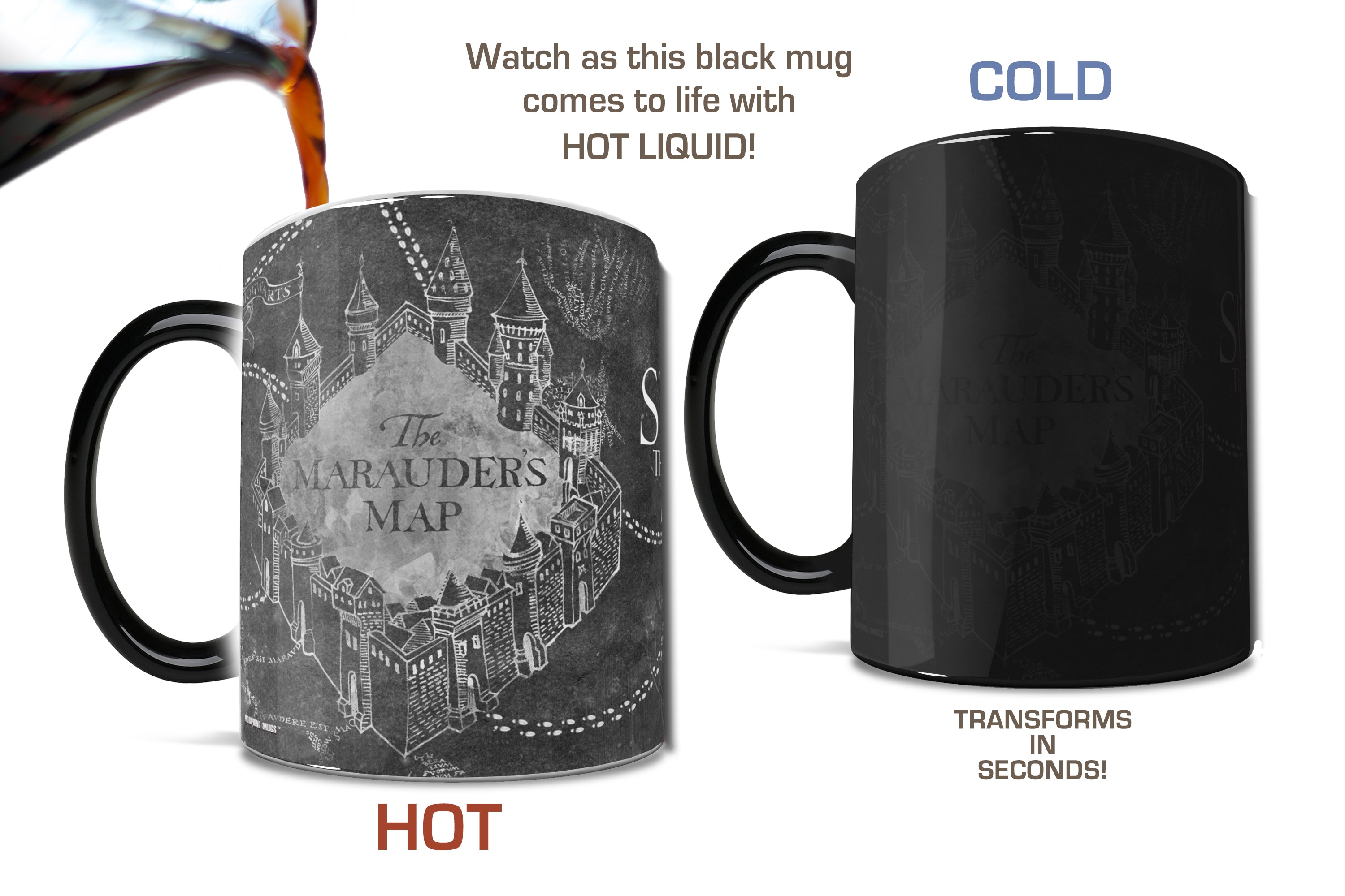 Harry Potter (Marauders Map - Black and White) Morphing Mugs® Heat-Sensitive Mug MMUG297