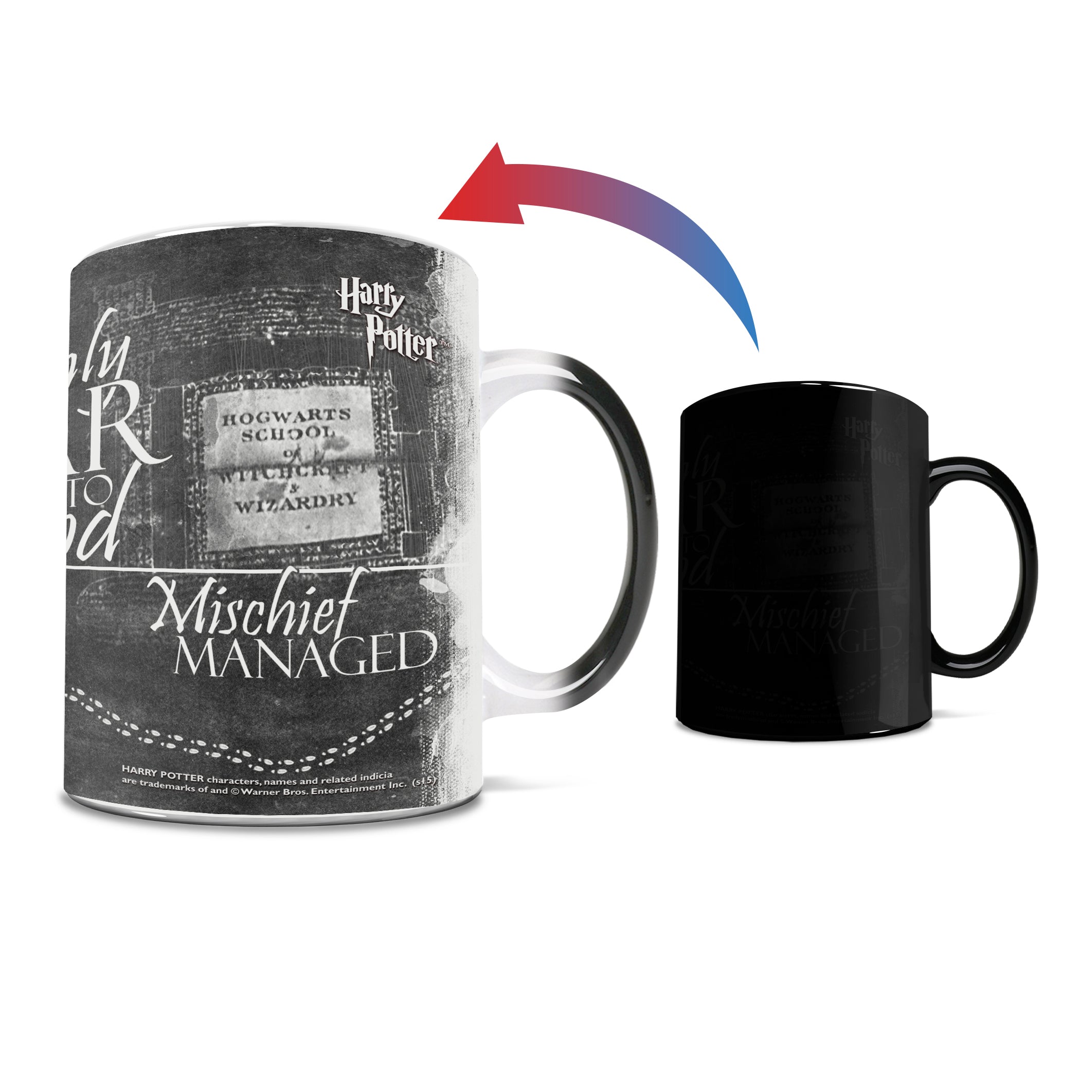 Harry Potter (Marauders Map - Black and White) Morphing Mugs® Heat-Sensitive Mug MMUG297