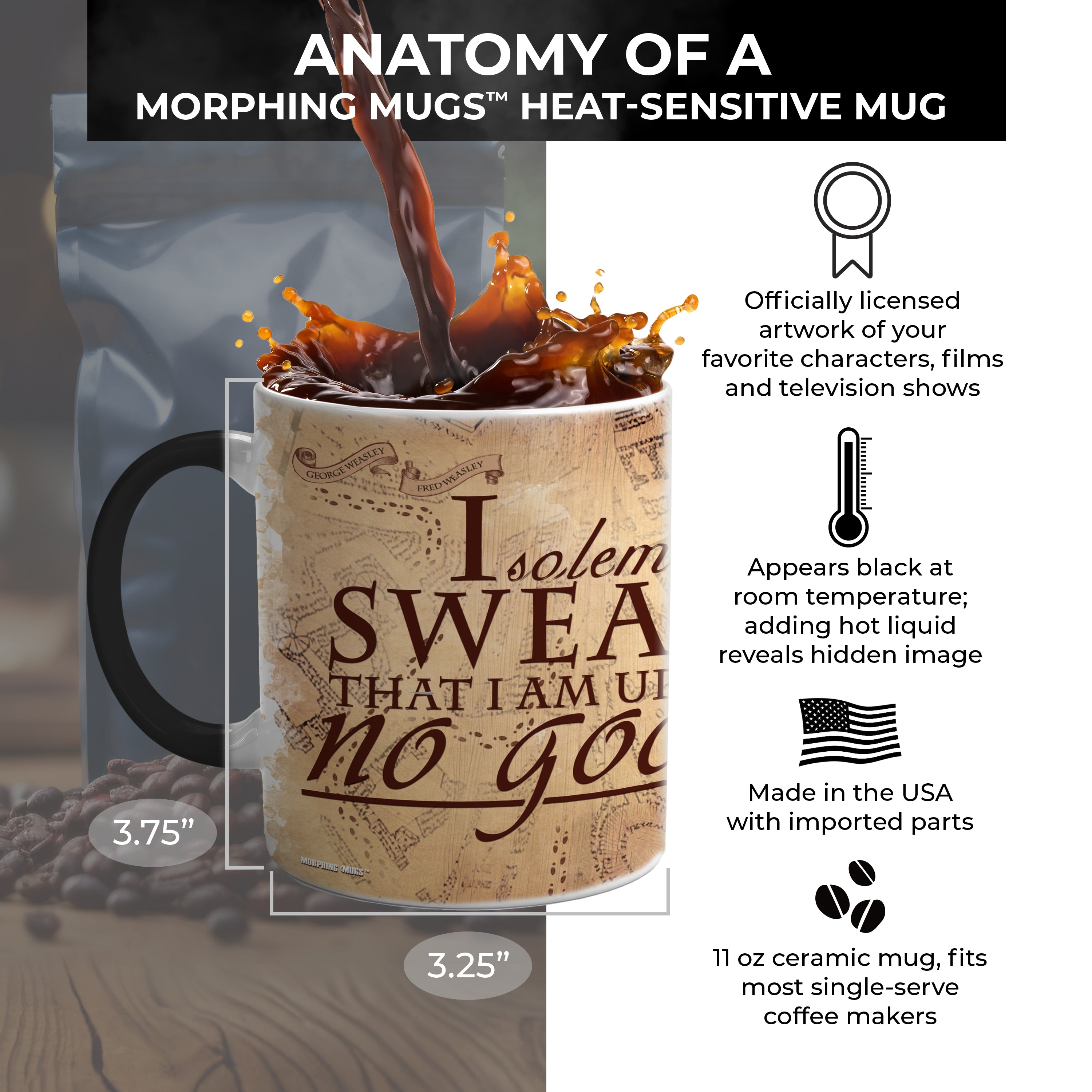 Harry Potter (Marauders Map) Morphing Mugs® Heat-Sensitive Mug MMUG298