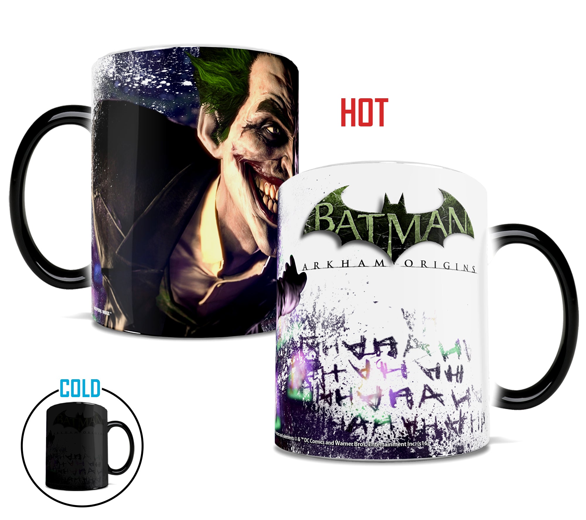 DC Comics (Batman: Arkham City - Joker Grin) Morphing Mugs® Heat-Sensitive Mug MMUG328