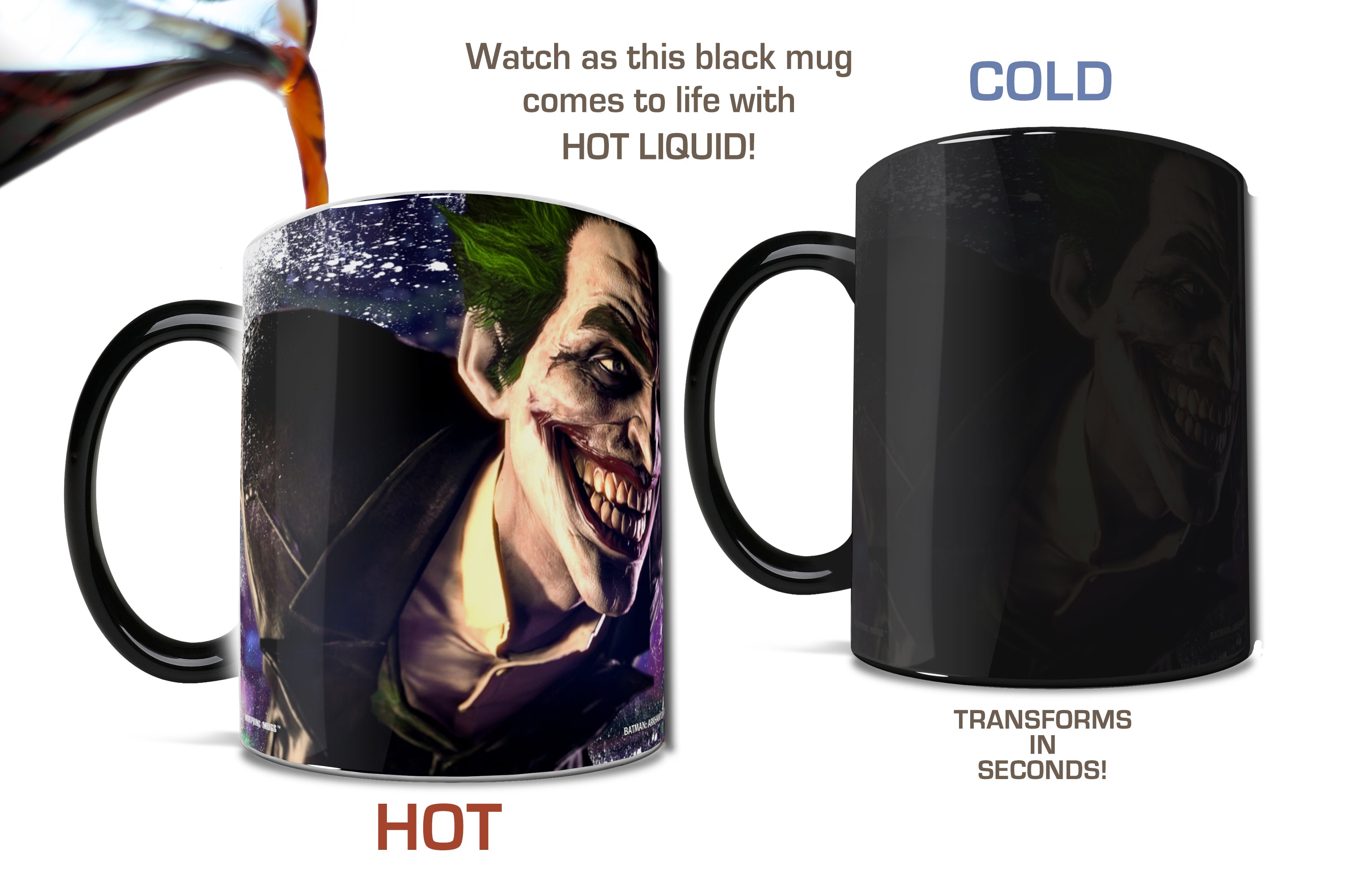 DC Comics (Batman: Arkham Origins - Joker Grin) Morphing Mugs® Heat-Sensitive Mug MMUG328