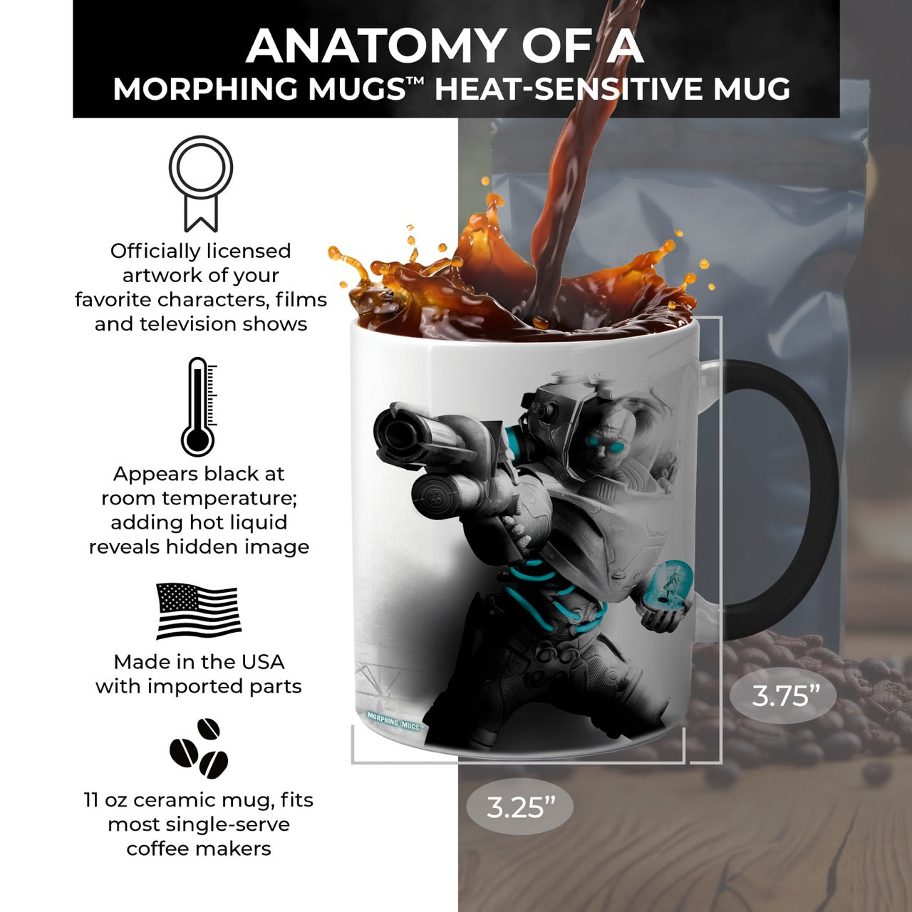 DC Comics (Batman: Arkham City – Mr. Freeze) Morphing Mugs® Heat-Sensitive Mug MMUG336
