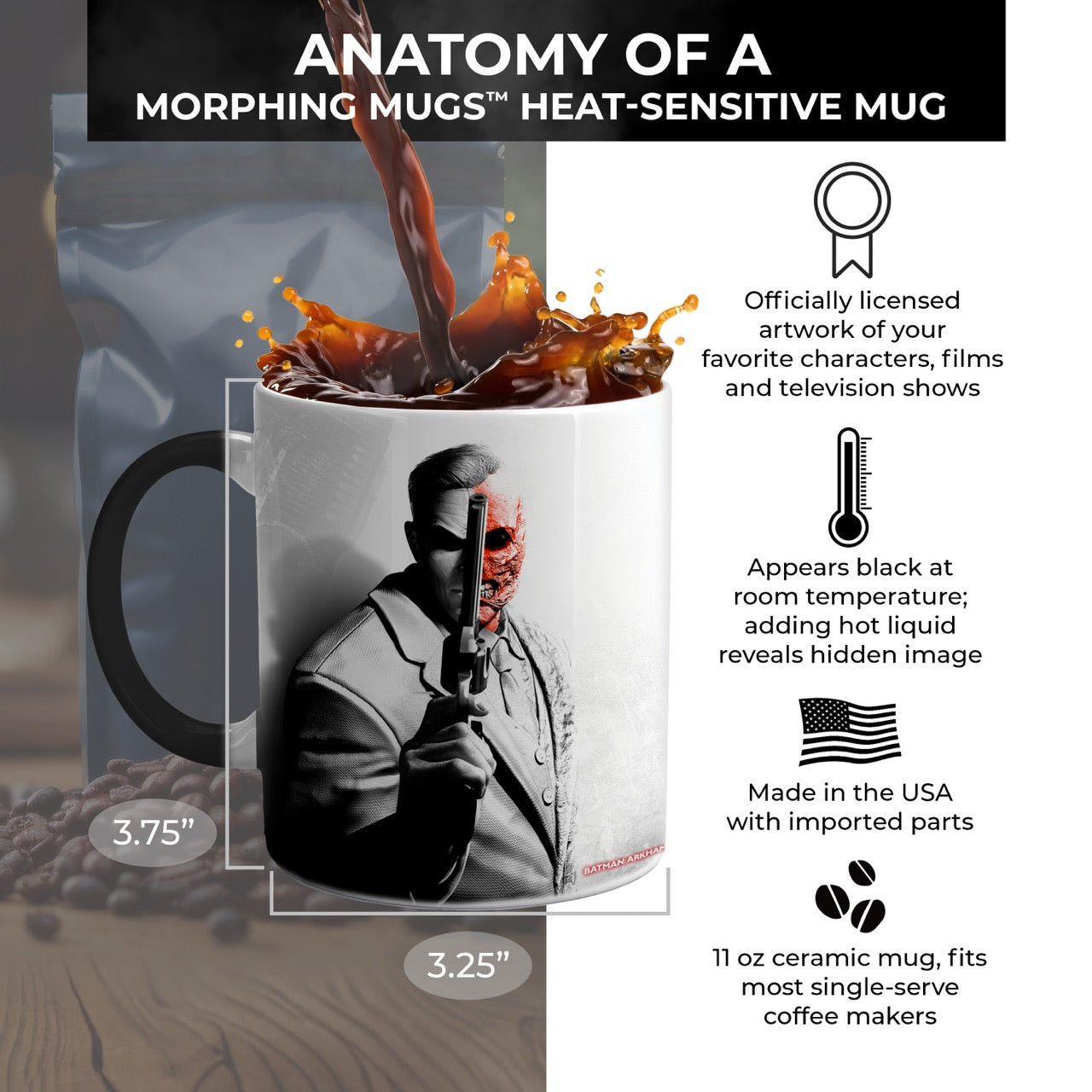 DC Comics (Batman: Arkham City – Two Face) Morphing Mugs® Heat-Sensitive Mug MMUG339
