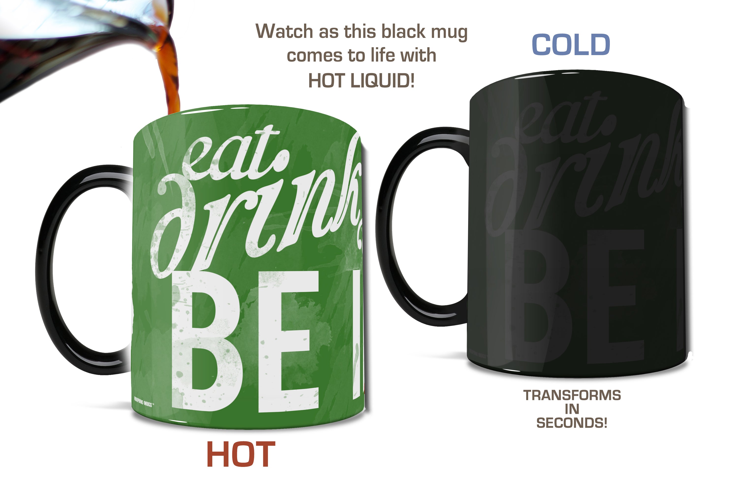 St. Patricks Day Collection (Eat Drink Be Irish) Morphing Mugs® Heat-Sensitive Mug MMUG366