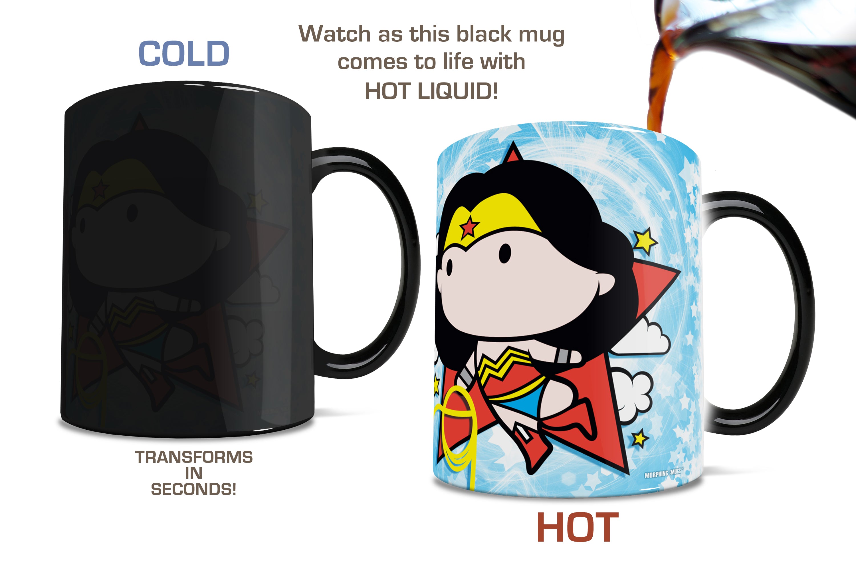 DC Comics (Justice League - Wonder Woman Cartoon) Morphing Mugs® Heat-Sensitive Mug MMUG384