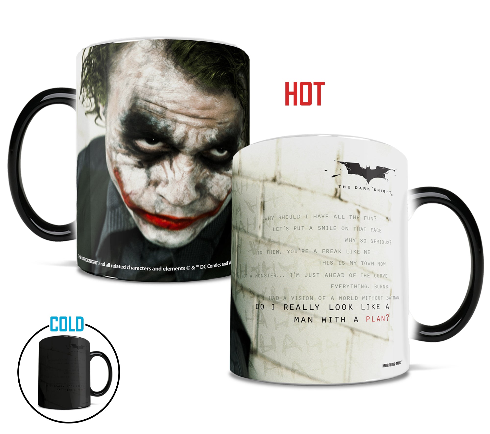DC Comics (Batman: The Dark Knight Trilogy: Joker Man With A Plan) Morphing Mugs® Heat-Sensitive Mug MMUG387