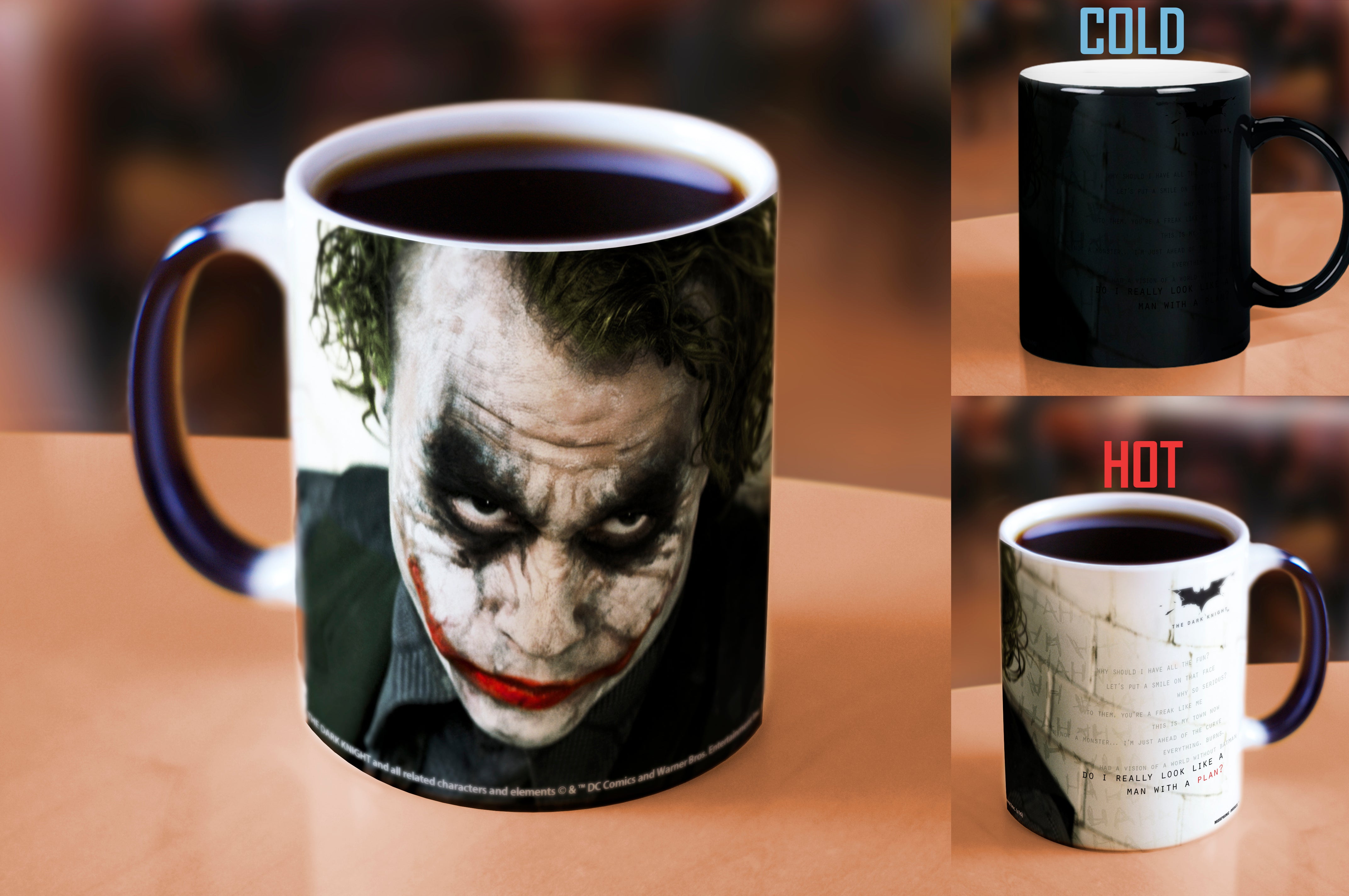 DC Comics (Batman: The Dark Knight Trilogy: Joker Man With A Plan) Morphing Mugs® Heat-Sensitive Mug MMUG387