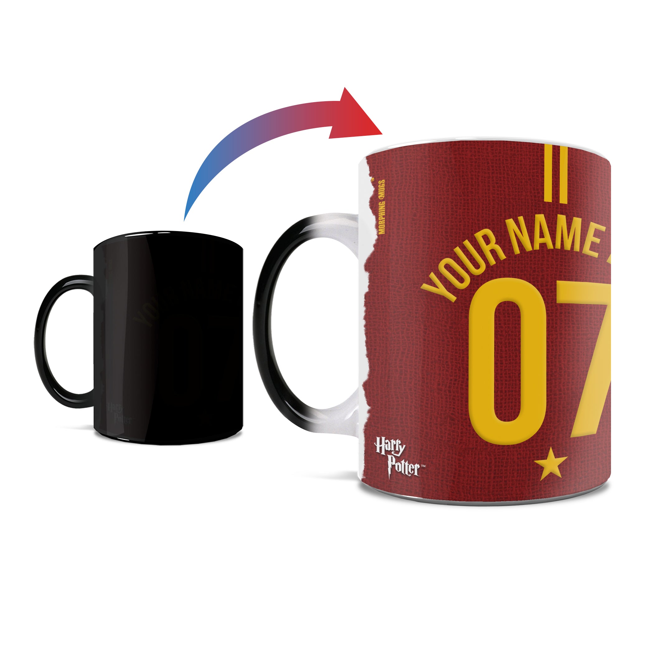 Harry Potter (Gryffindor Quidditch - Personalized) Morphing Mugs® Heat-Sensitive Mug MMUG390