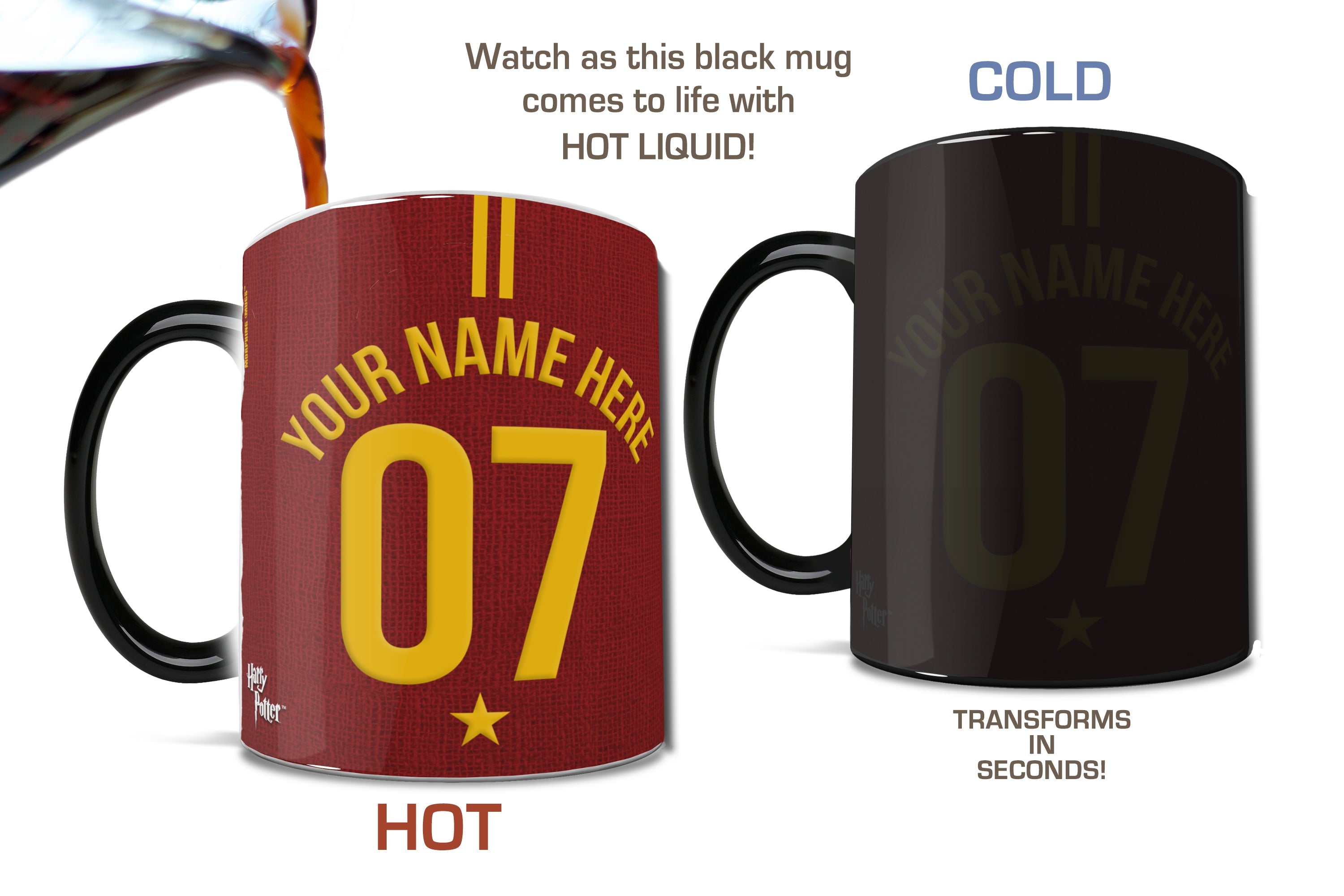 Harry Potter (Gryffindor Quidditch - Personalized) Morphing Mugs® Heat-Sensitive Mug MMUG390