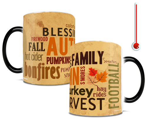 Trend Setters Original (Autumn Words) Morphing Mugs® Heat-Sensitive Mug MMUG415