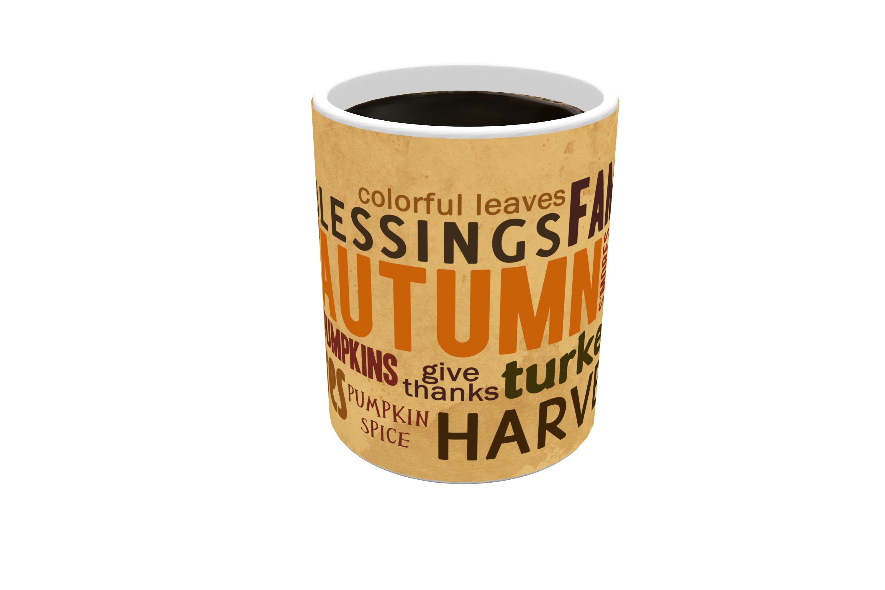 Trend Setters Original (Autumn Words) Morphing Mugs® Heat-Sensitive Mug MMUG415