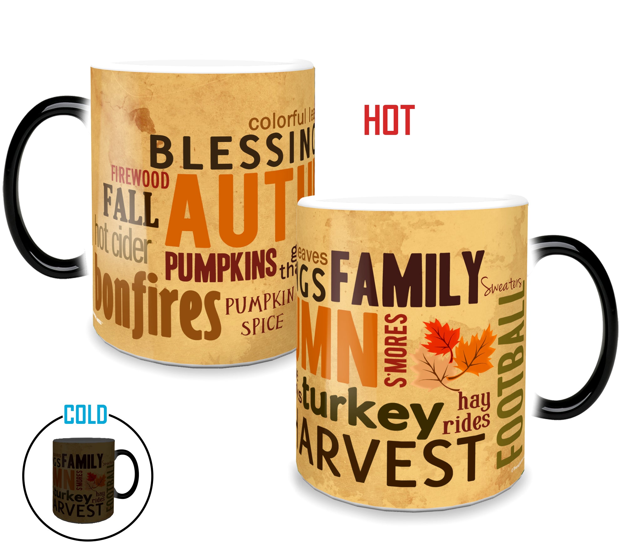 Trend Setters Original (Autumn Words) Morphing Mugs® Heat-Sensitive Mug MMUG415