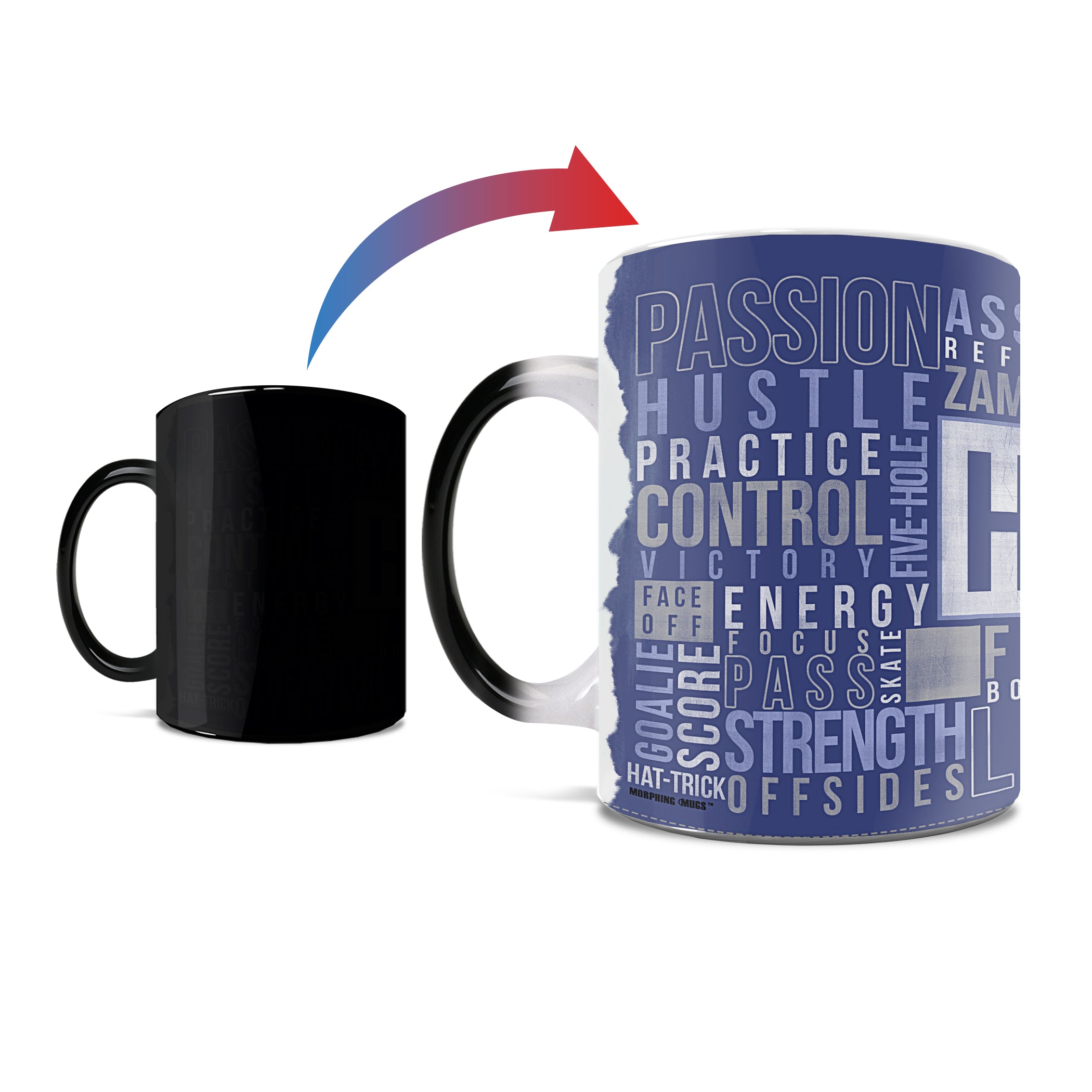 Sports Collection (Hockey Words) Morphing Mugs® Heat-Sensitive Mug MMUG448