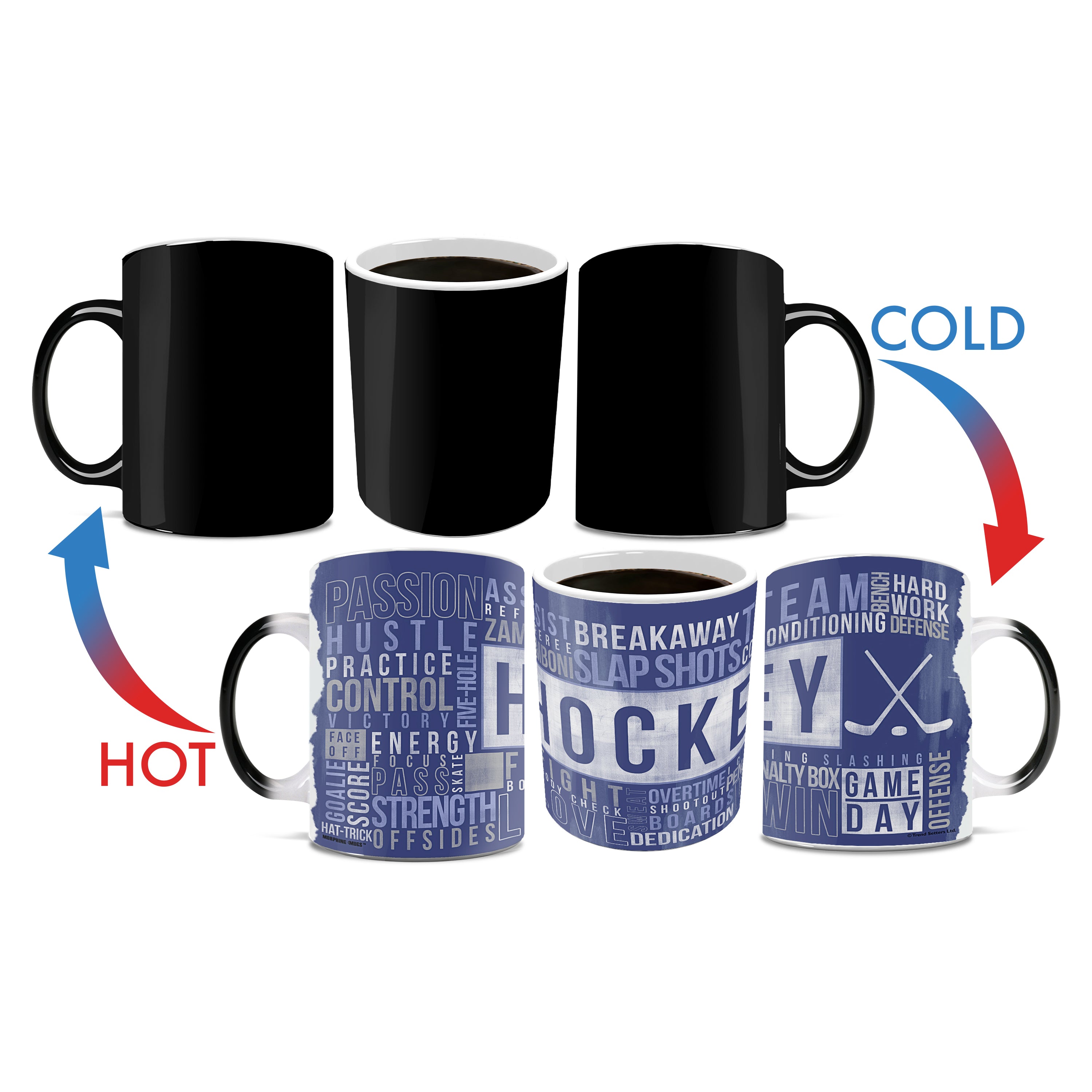 Sports Collection (Hockey Words) Morphing Mugs® Heat-Sensitive Mug MMUG448