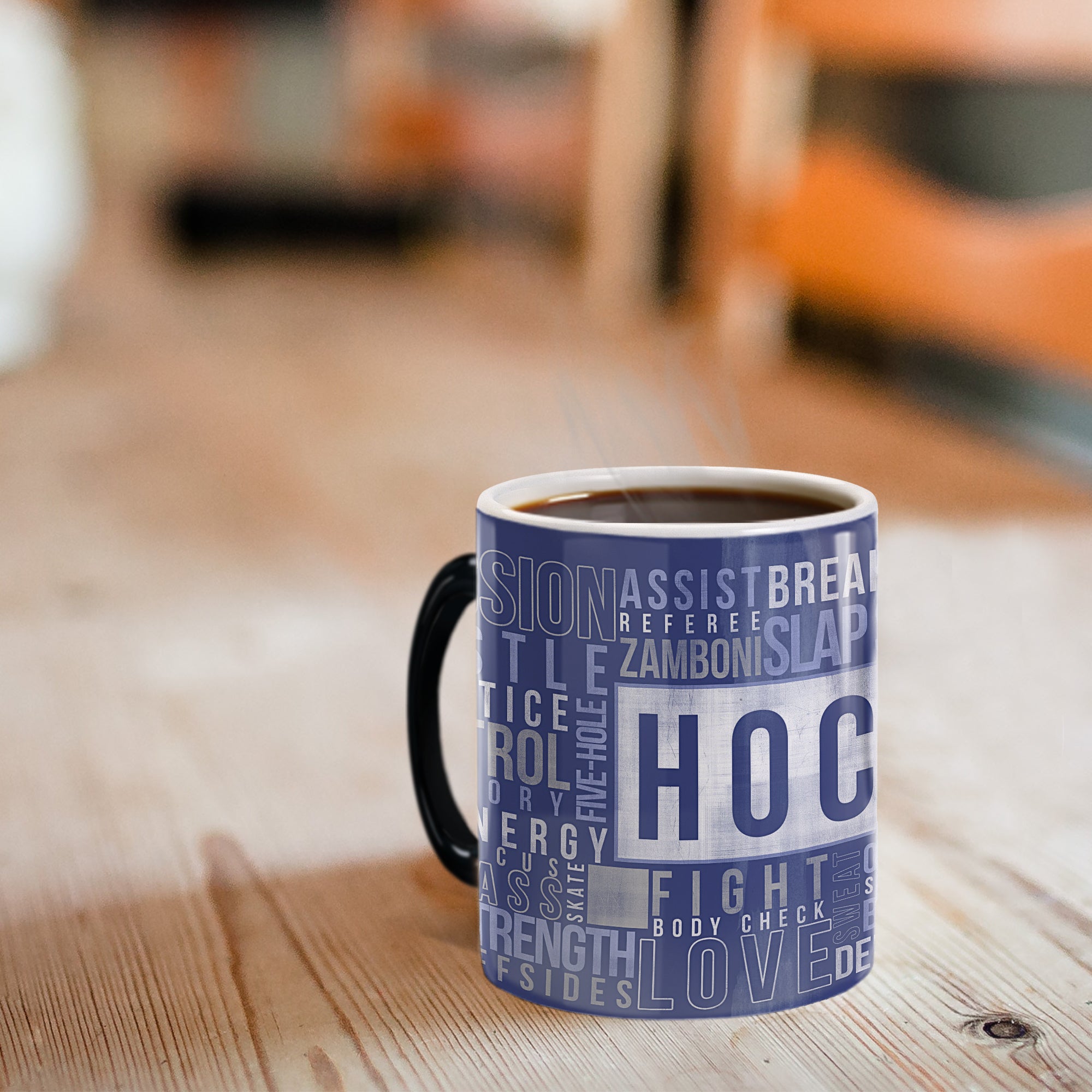 Sports Collection (Hockey Words) Morphing Mugs® Heat-Sensitive Mug MMUG448