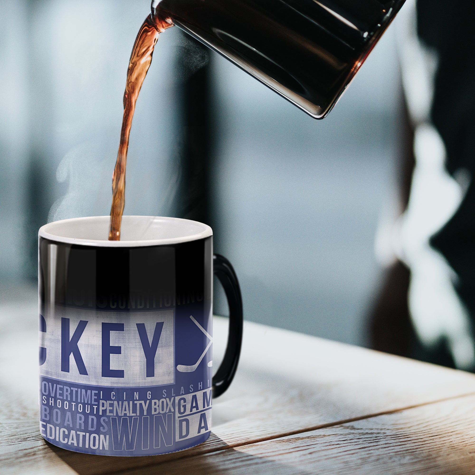 Sports Collection (Hockey Words) Morphing Mugs® Heat-Sensitive Mug MMUG448