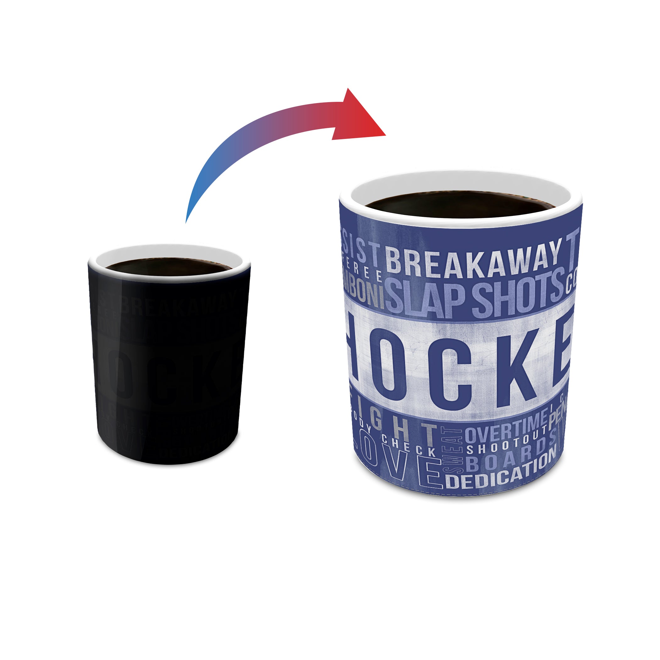 Sports Collection (Hockey Words) Morphing Mugs® Heat-Sensitive Mug MMUG448