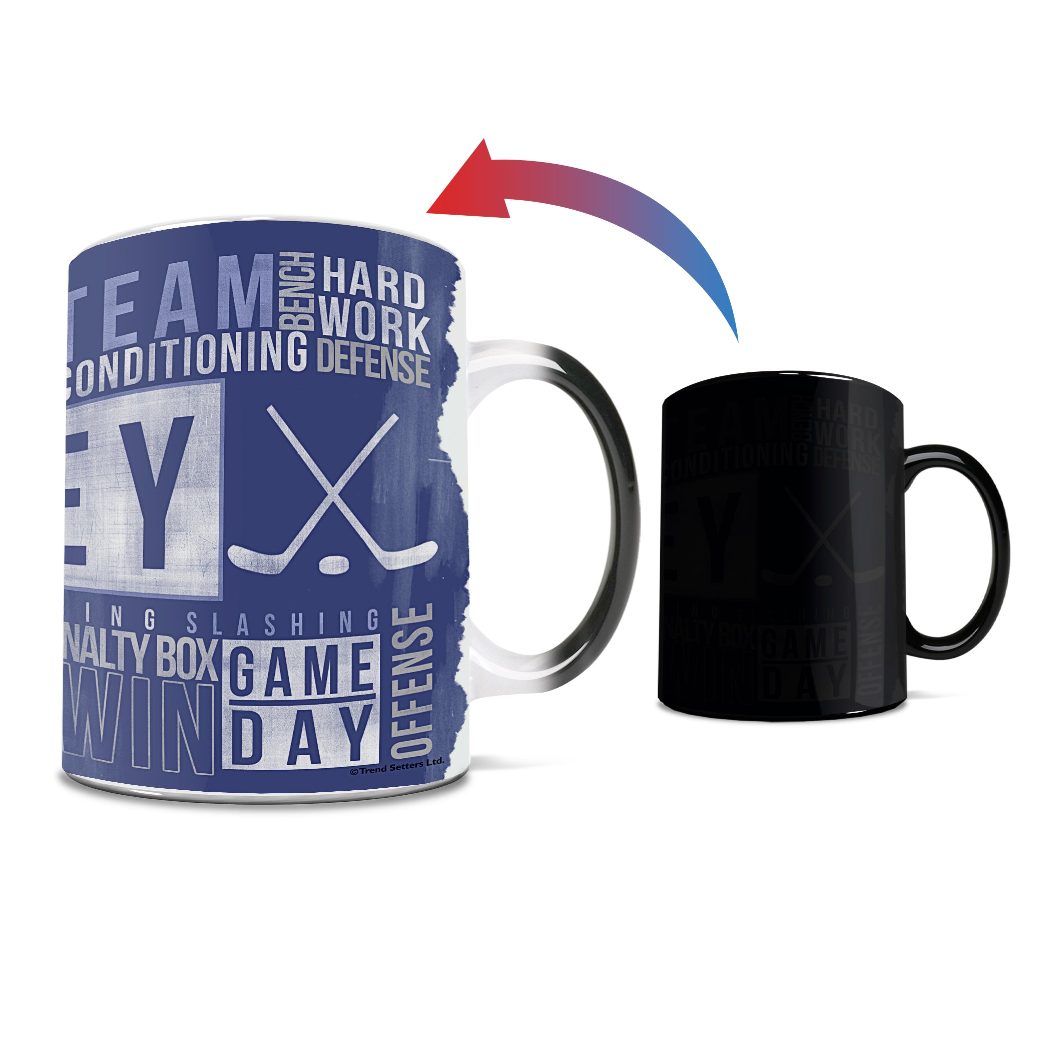 Sports Collection (Hockey Words) Morphing Mugs® Heat-Sensitive Mug MMUG448