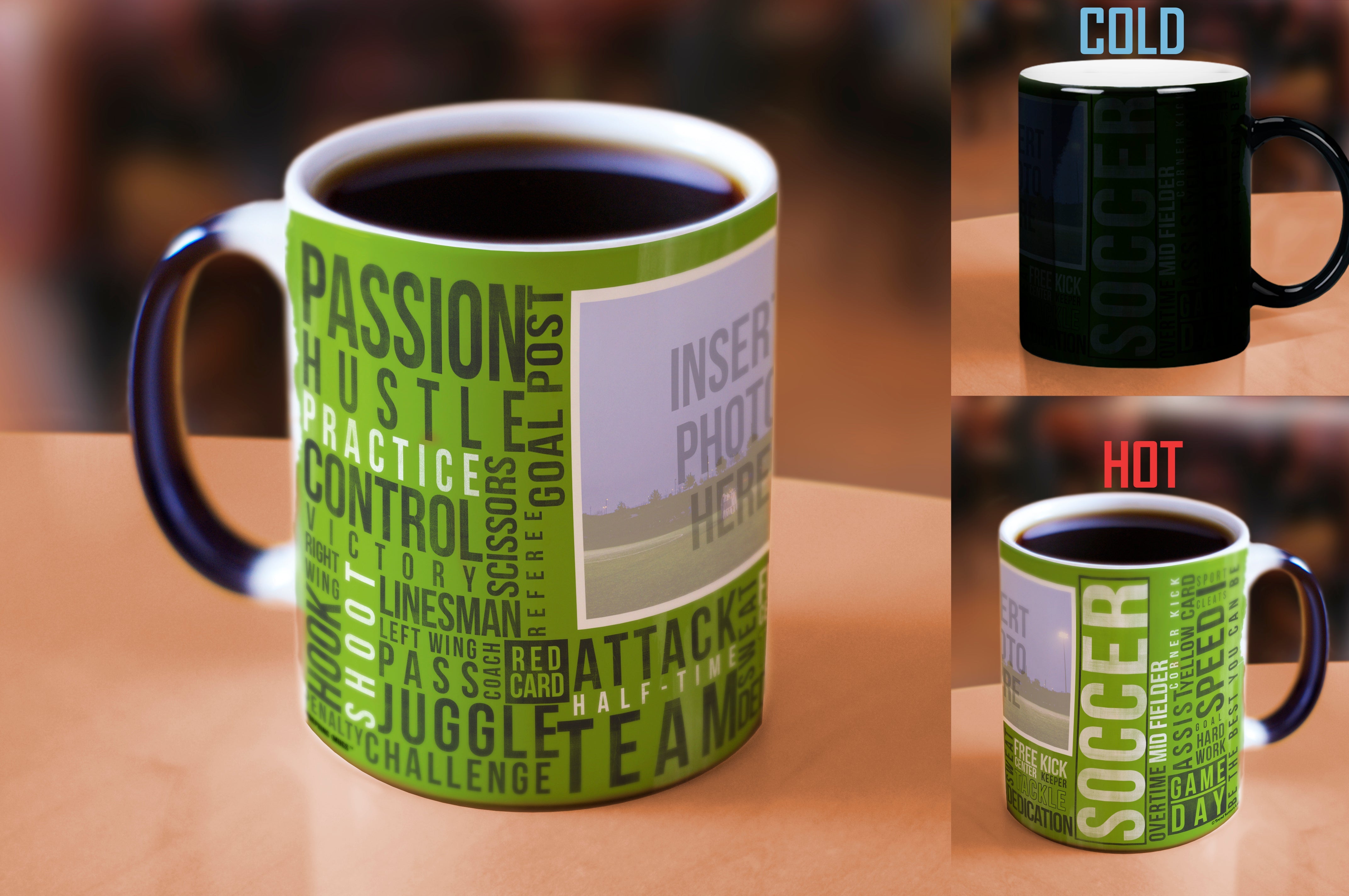 Sports Collection (Soccer Words - Personalized) Morphing Mugs® Heat-Sensitive Mug MMUGU449