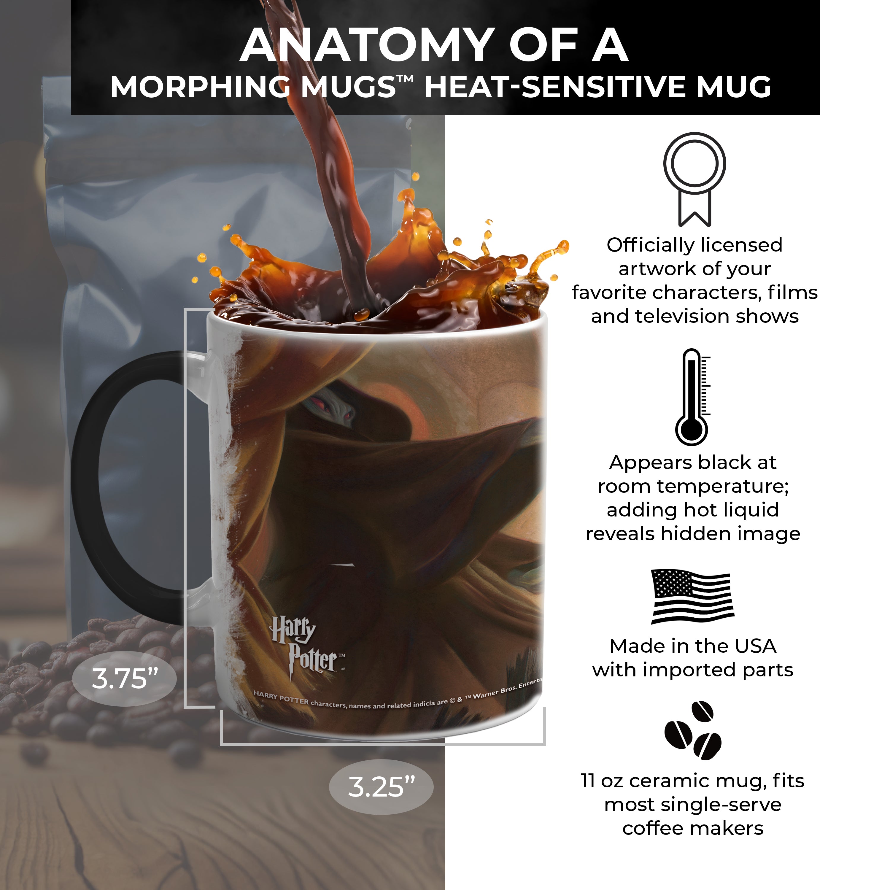 Harry Potter (The Deathly Hallows) Morphing Mugs® Heat-Sensitive Mug MMUG469